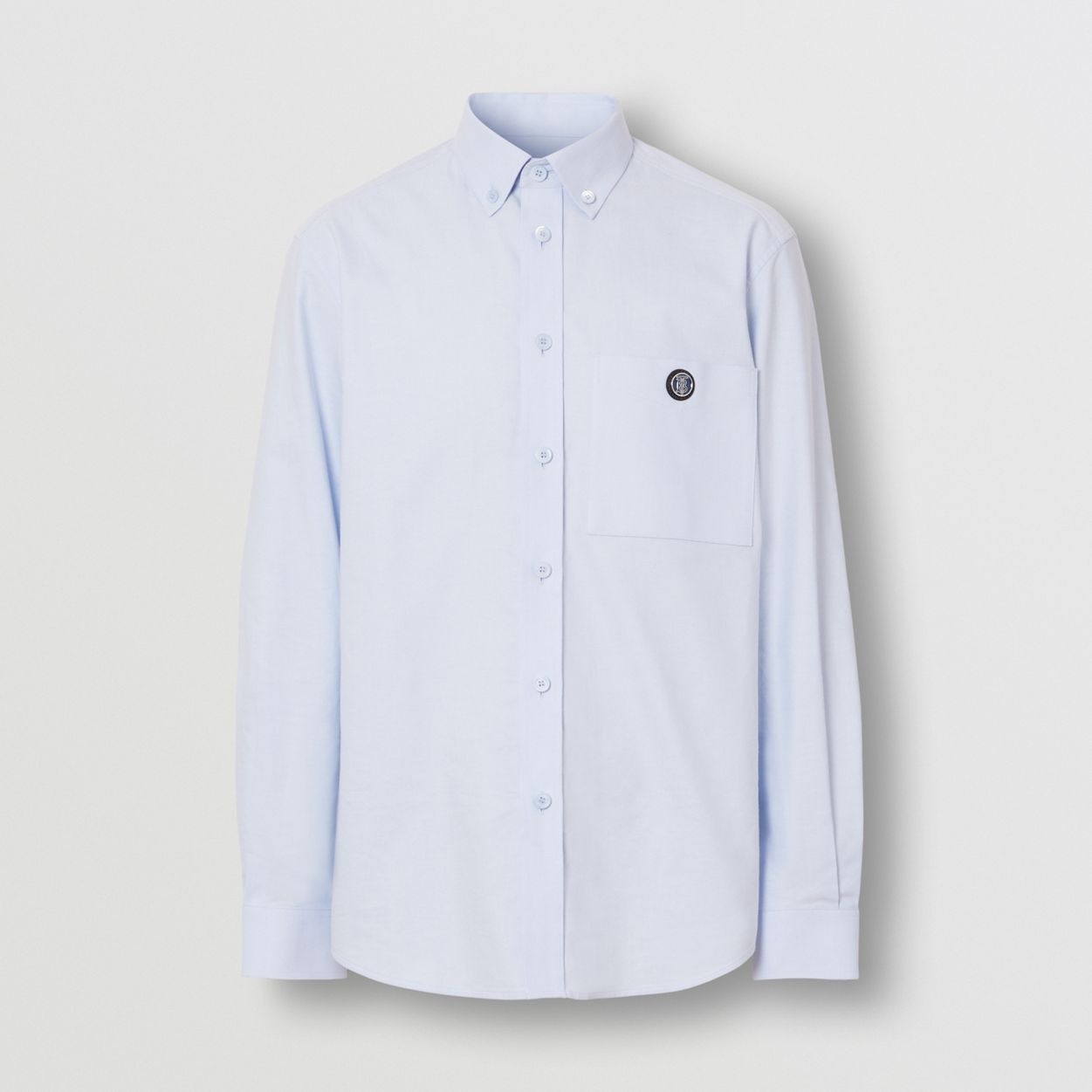 Monogram Motif Appliqué Cotton Oxford Shirt - 1