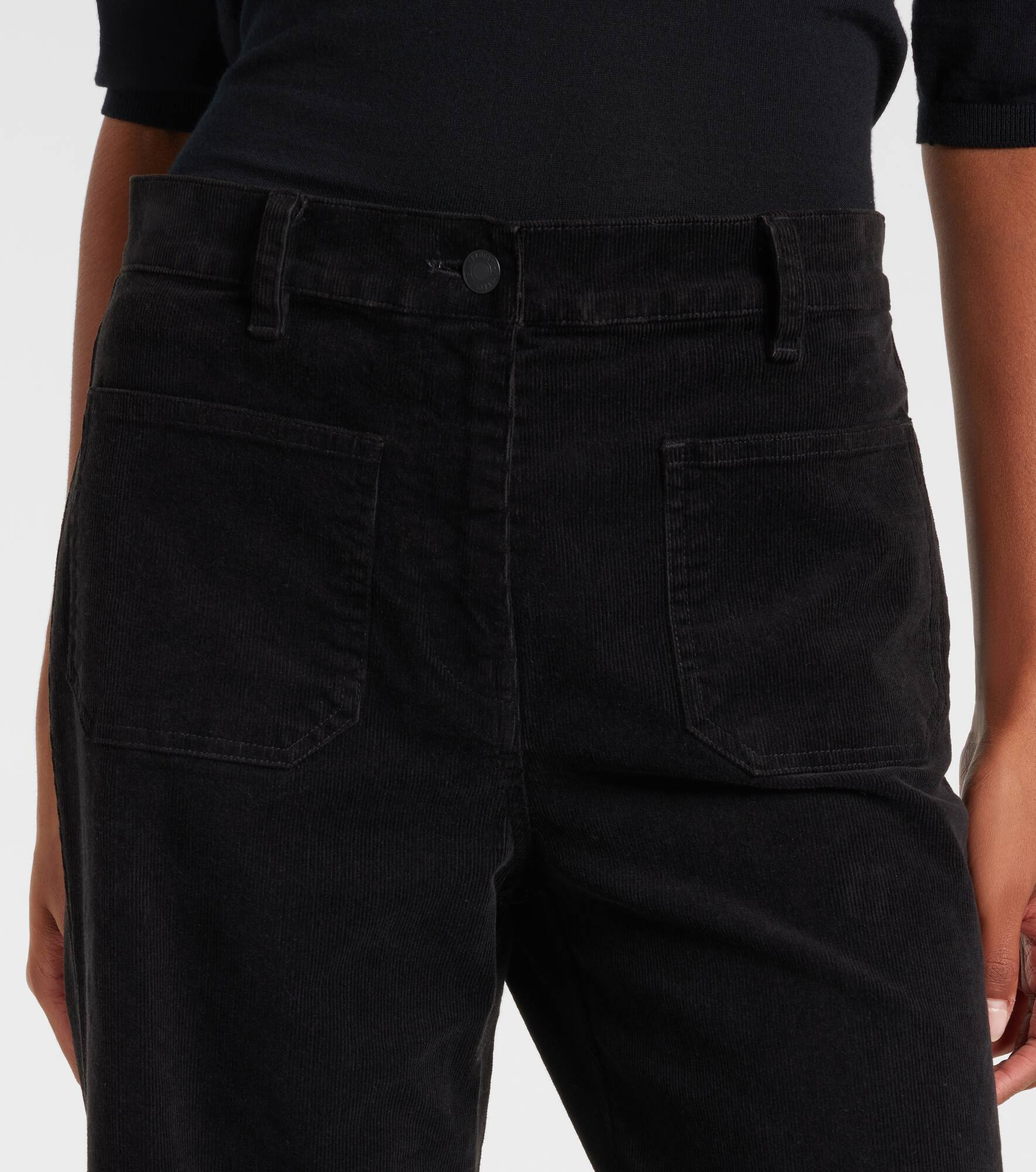 Florence cotton-blend corduroy flared pants - 4