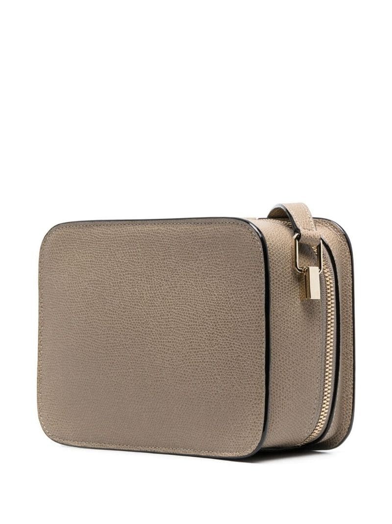 grained leather crossbody bag - 3