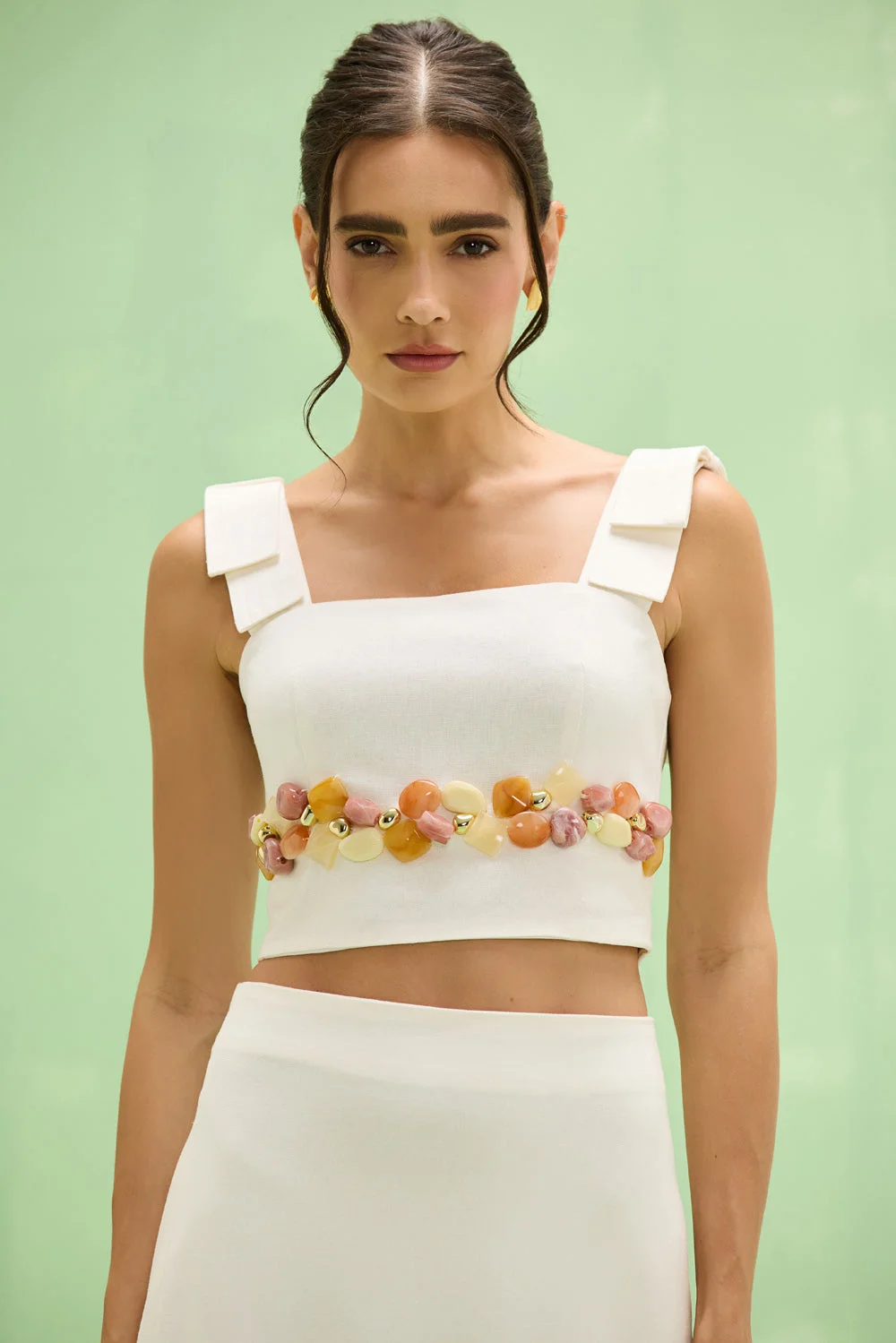 GABRIELA LINEN TOP - 1