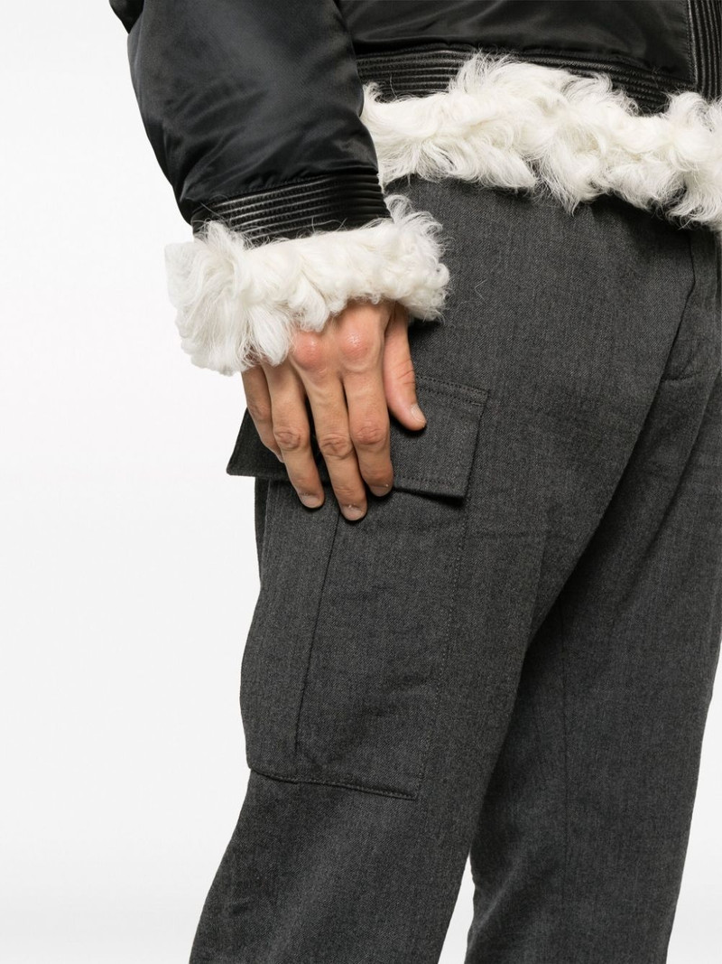 mid-rise tapered-leg trousers 5