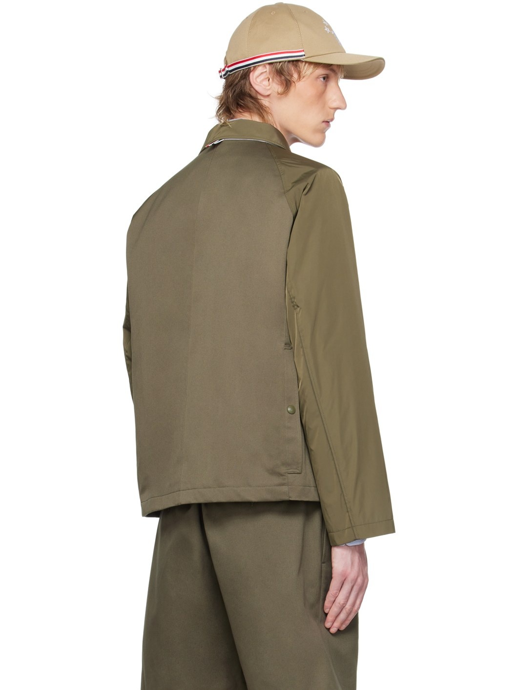 Khaki Cropped Relaxed Field Jacket - 3