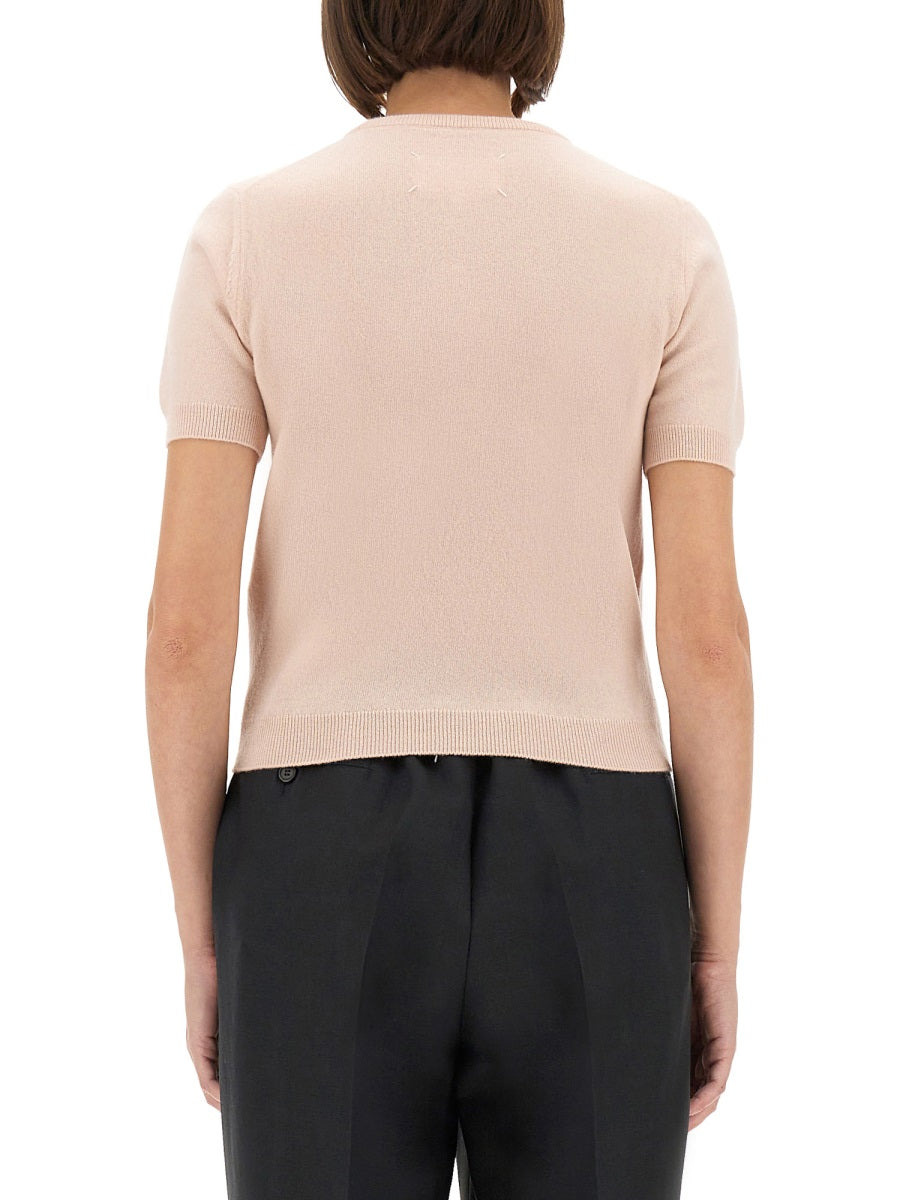 Maison Margiela Women Wool Crew Neck T-Shirt - 3