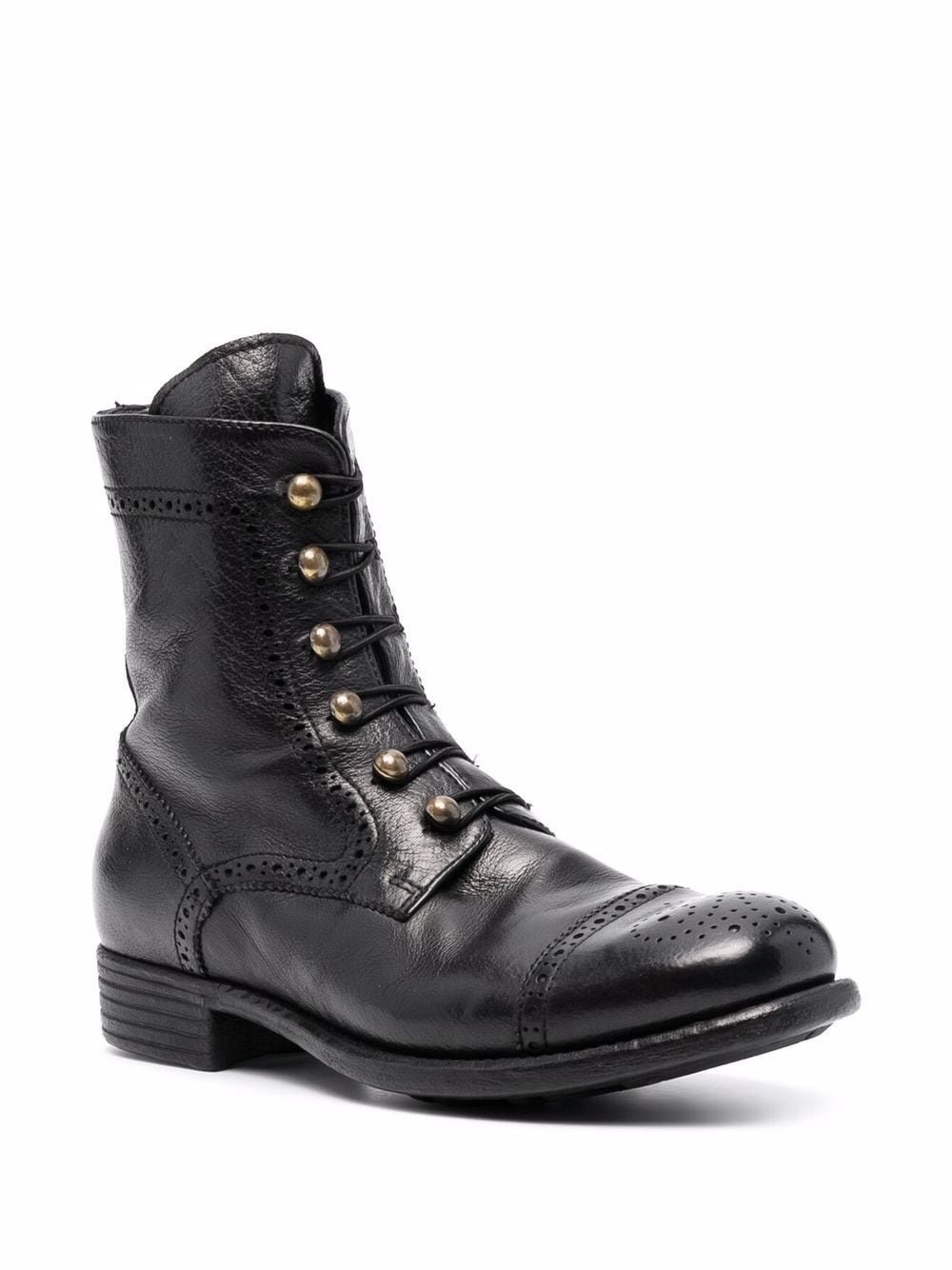 off-centre button boots - 2