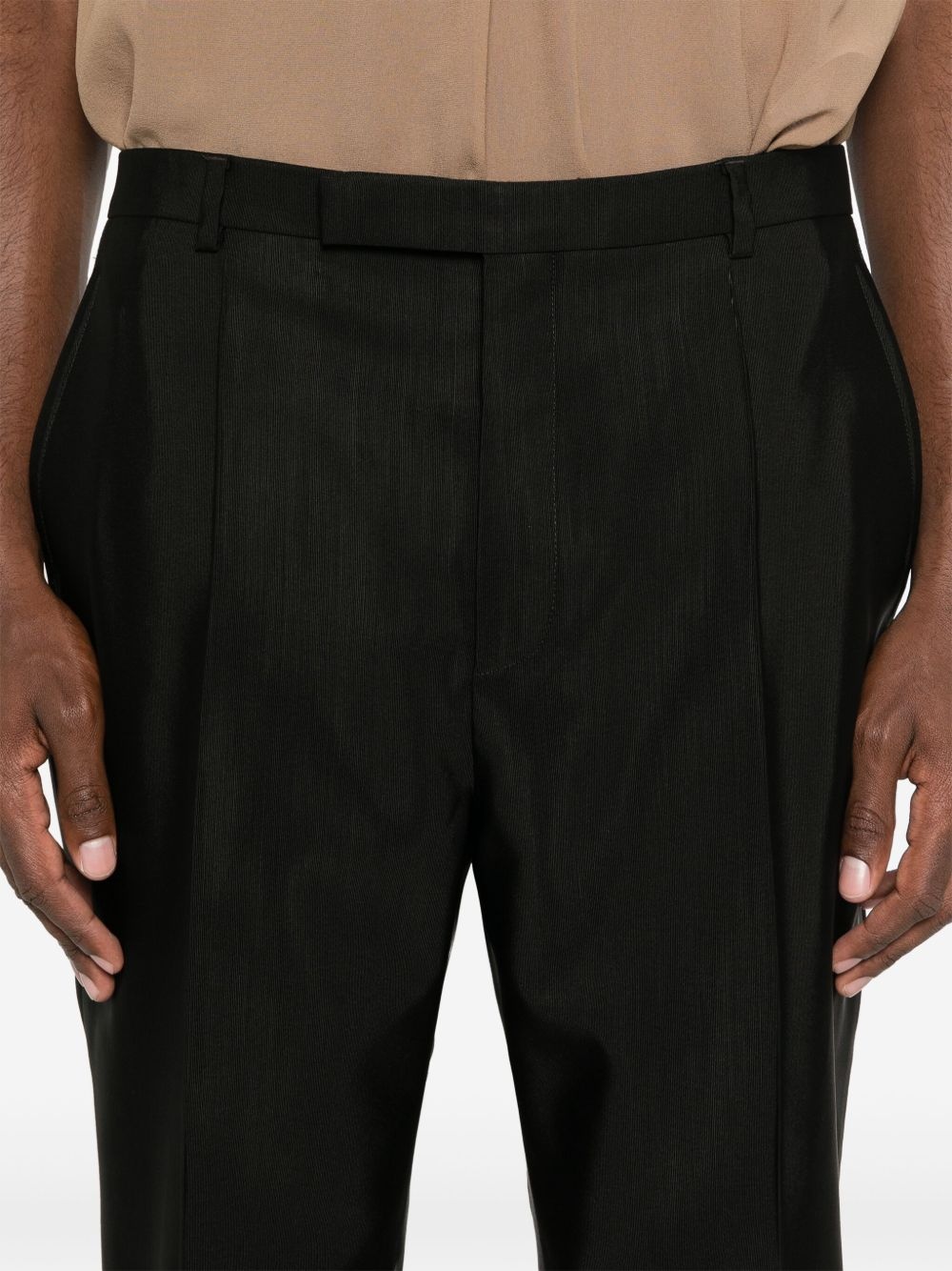 high-waisted tailored trousers - 5