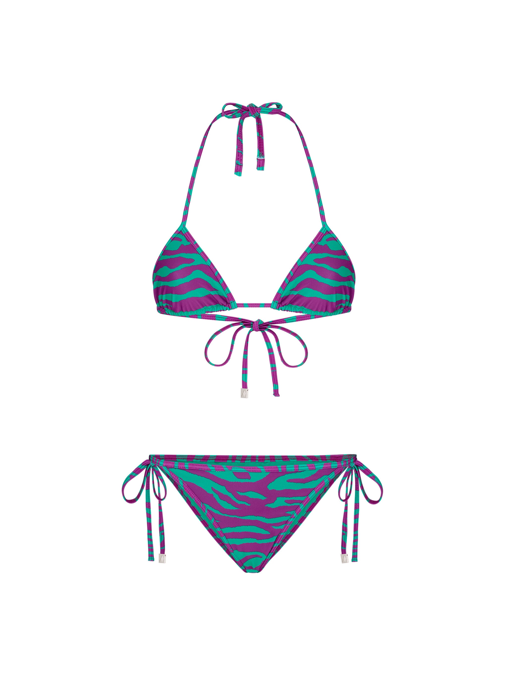 TEAL AND BOUGANVILLE BIKINI - 1