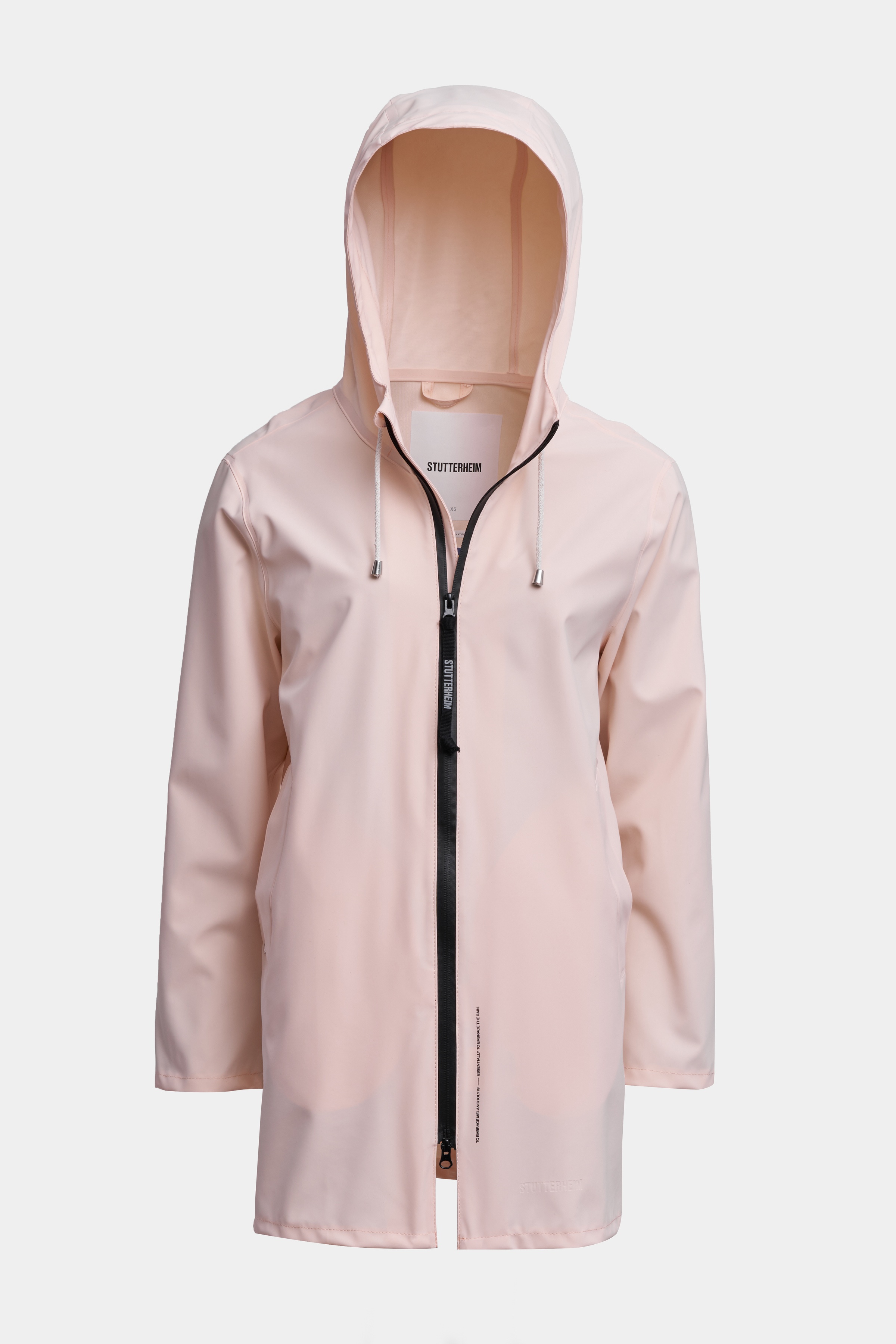 Stockholm Lightweight Zip Matte Raincoat Peach - 1