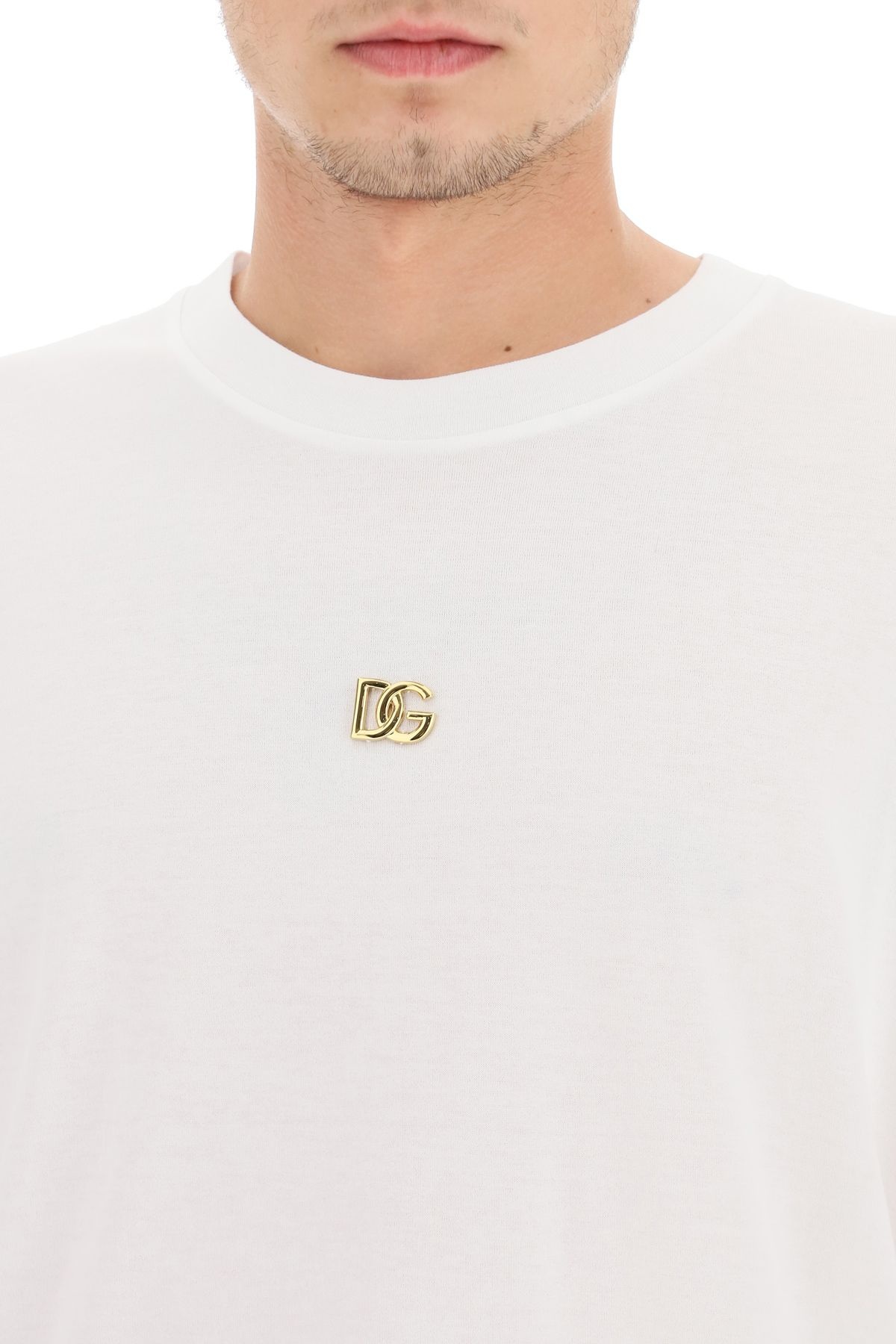 T-SHIRT WITH METAL DG LOGO - 5