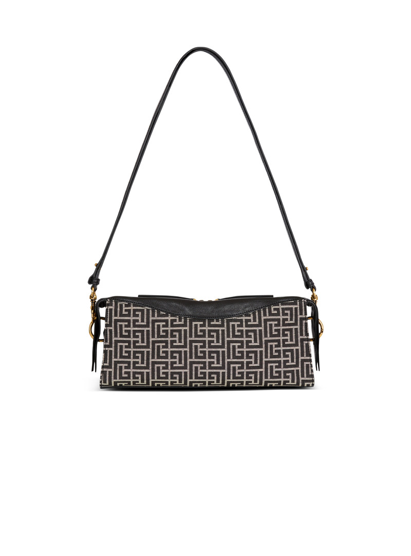 Pulse shoulder bag in monogram jacquard and calfskin 4
