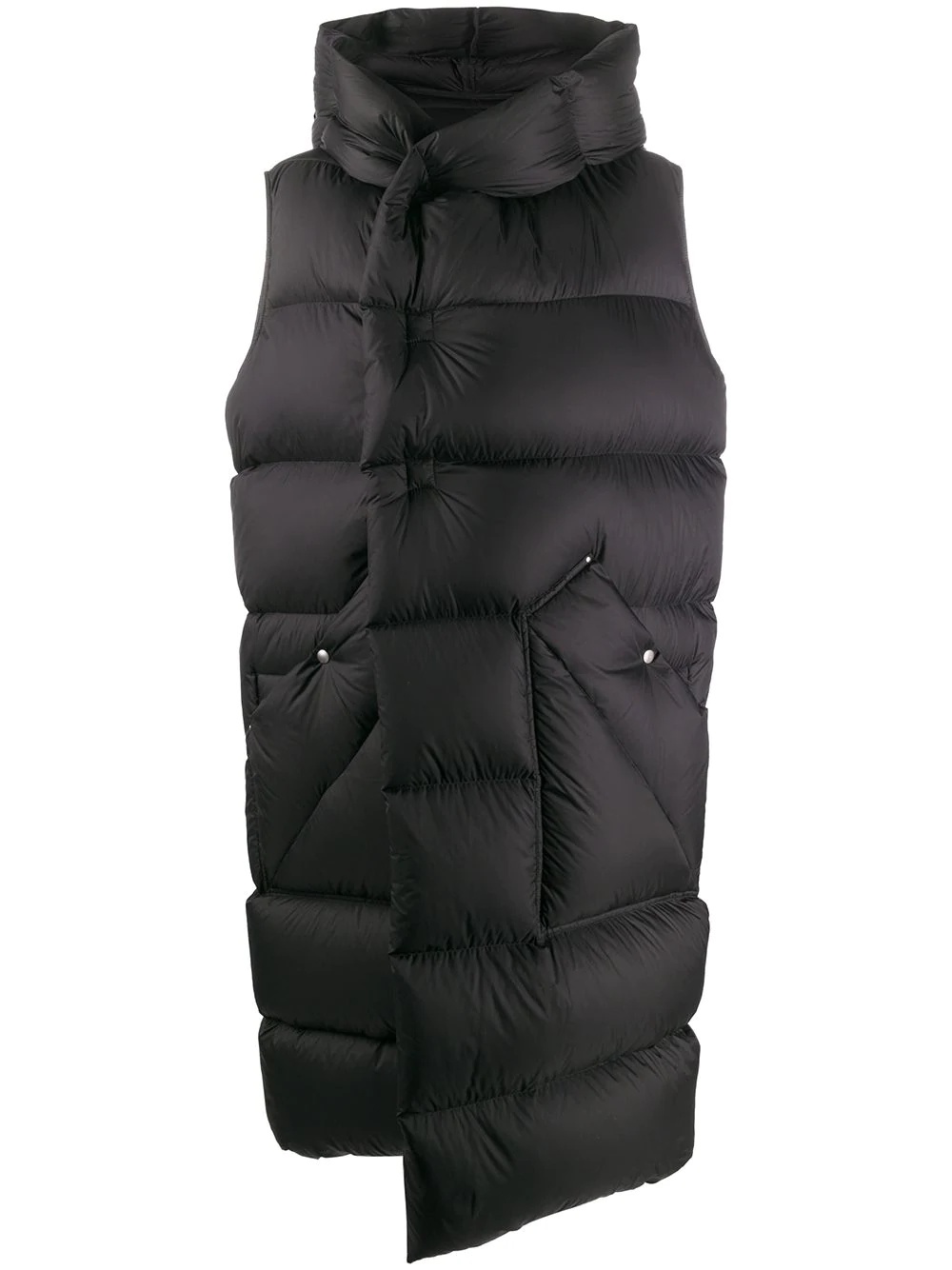 sleeveless padded coat - 1