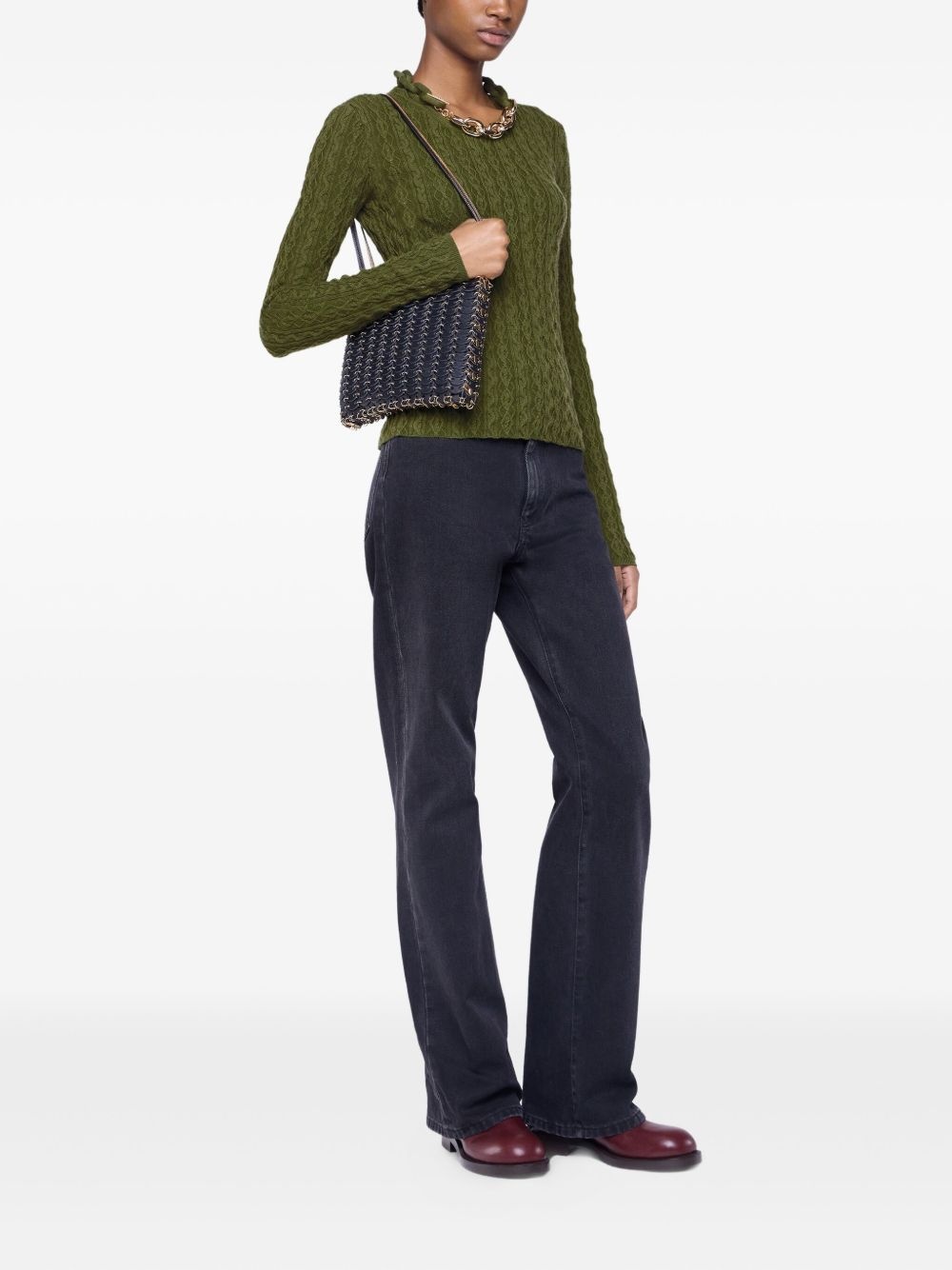 cable-knit top - 3