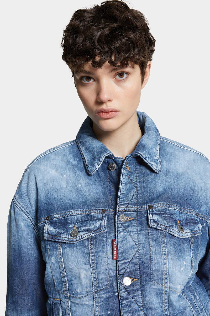 LIGHT PADDED DENIM JEAN JACKET - 5
