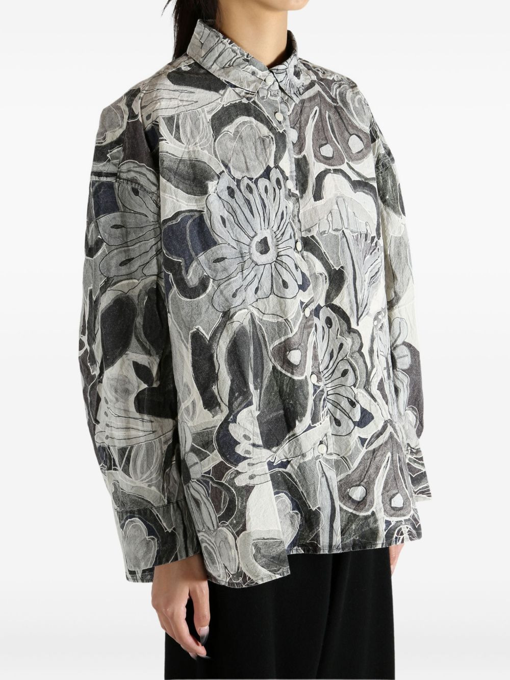 Manon floral-print cotton shirt - 3