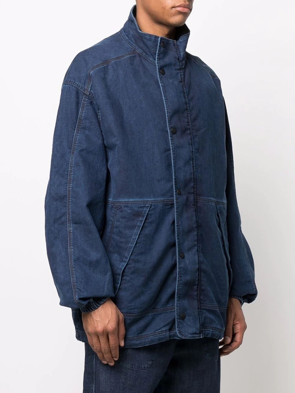 oversized denim bomber jacket - 3