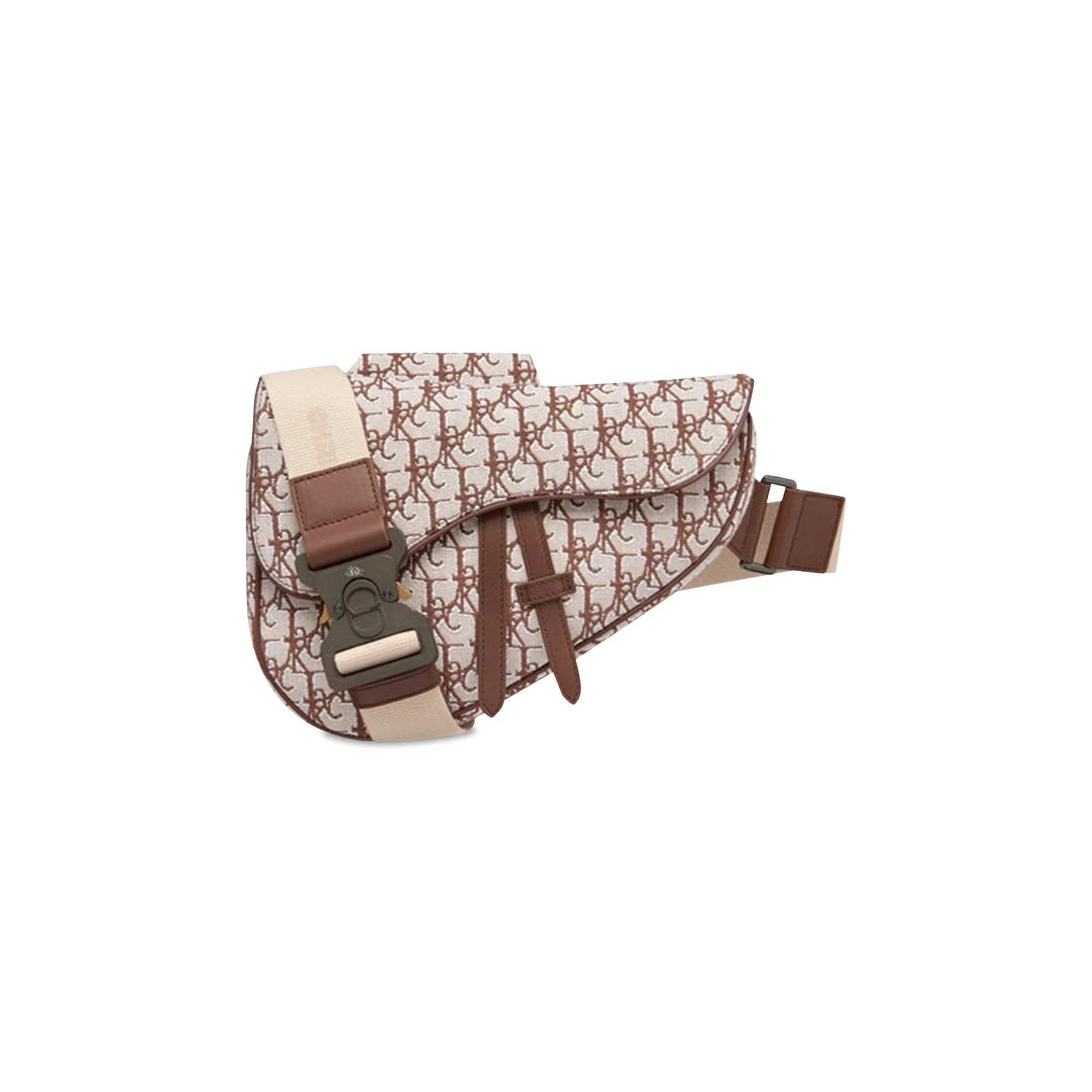 Dior x Cactus Jack Oblique Jacquard Saddle Bag 'Coffee' - 1