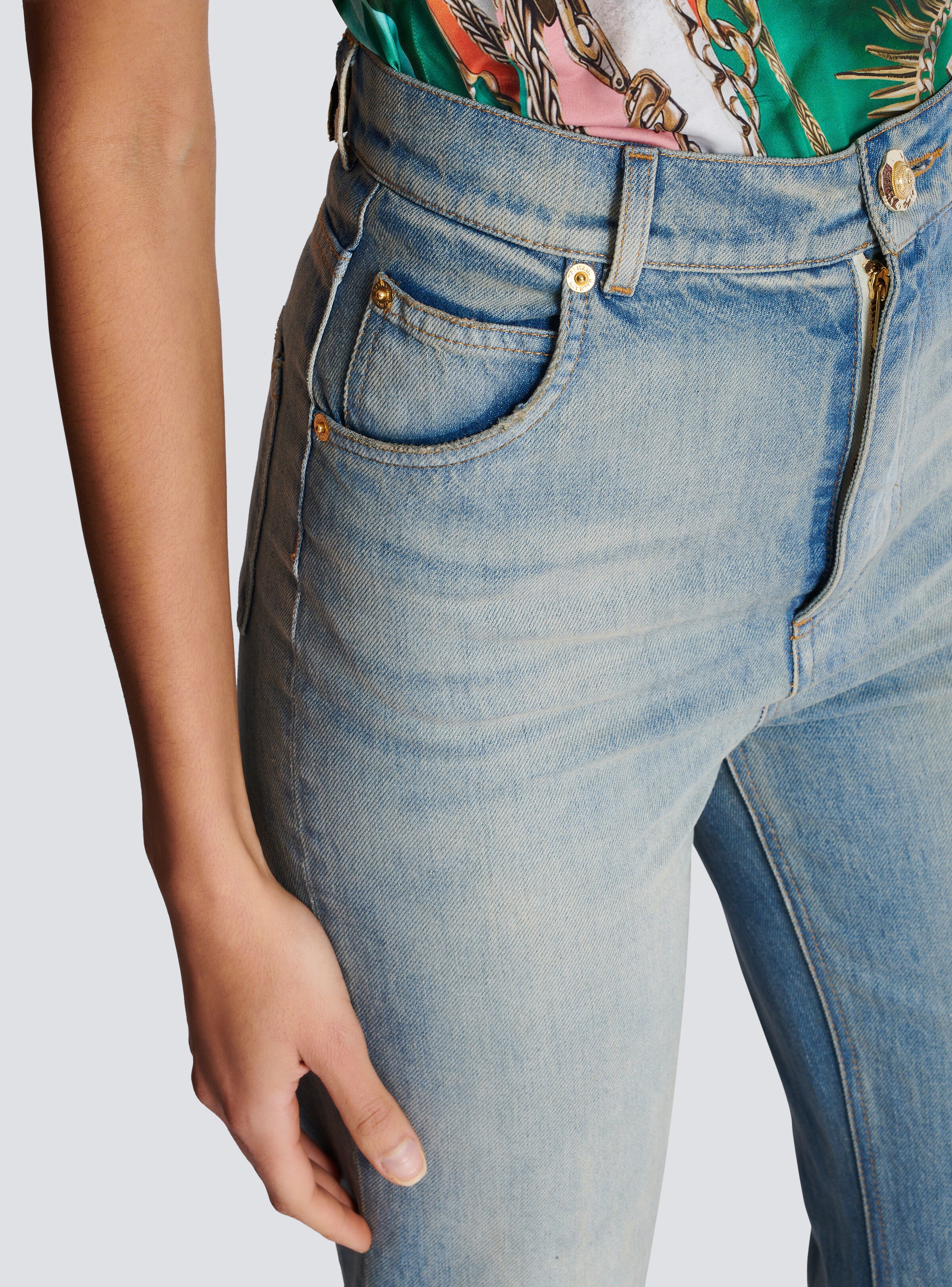 Flared-fit denim jeans - 8