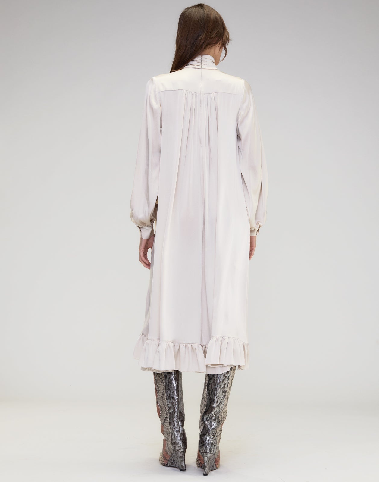 Monroe Silk Charmeuse Dress - 5