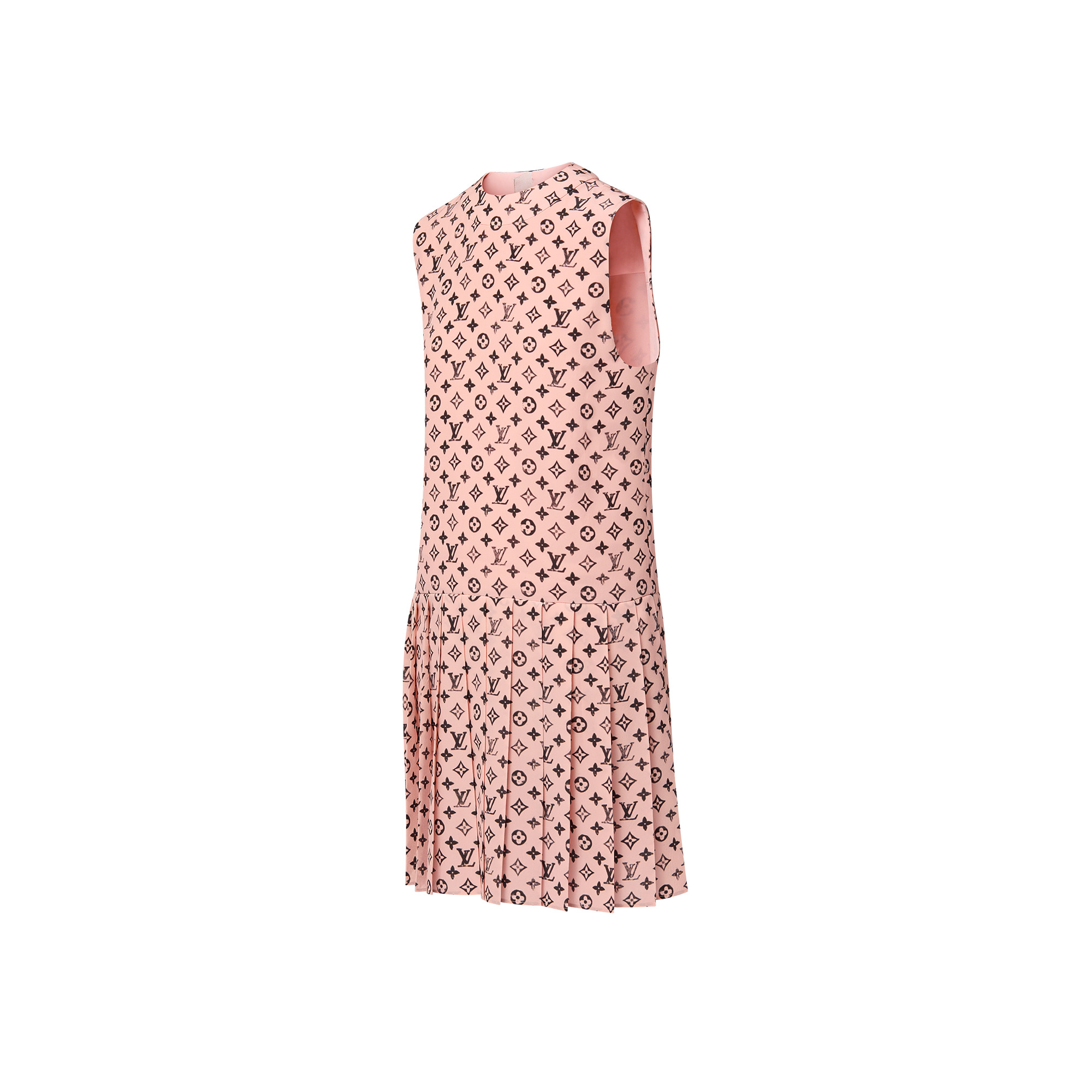 Washed Monogram Pleat Dress - 2