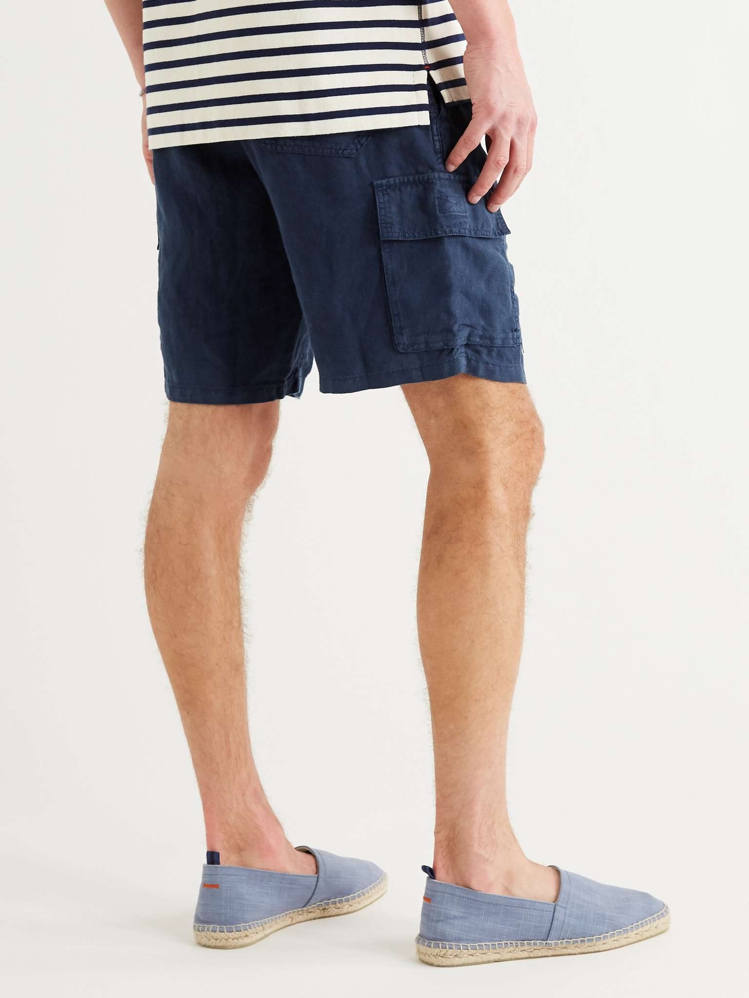 Baie Linen Drawstring Cargo Shorts - 4