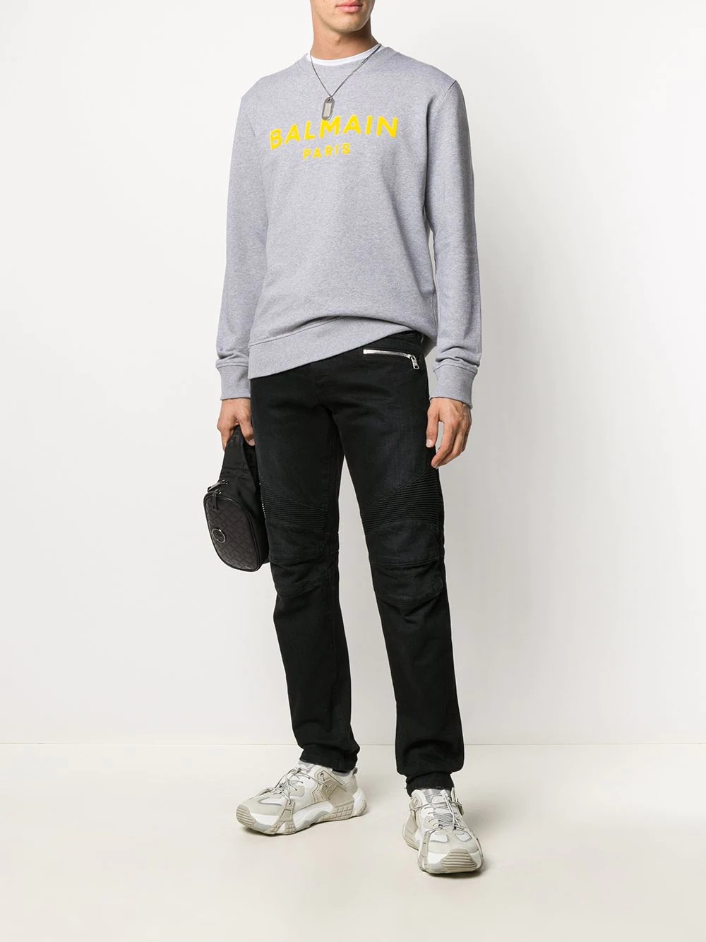 flocked logo sweatshirt - 2