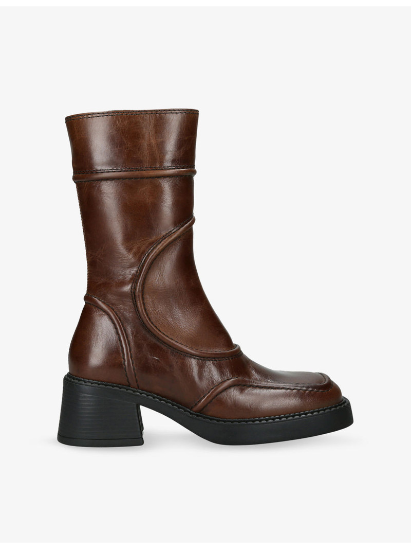 Malene Leather Heeled Ankle Boots 1
