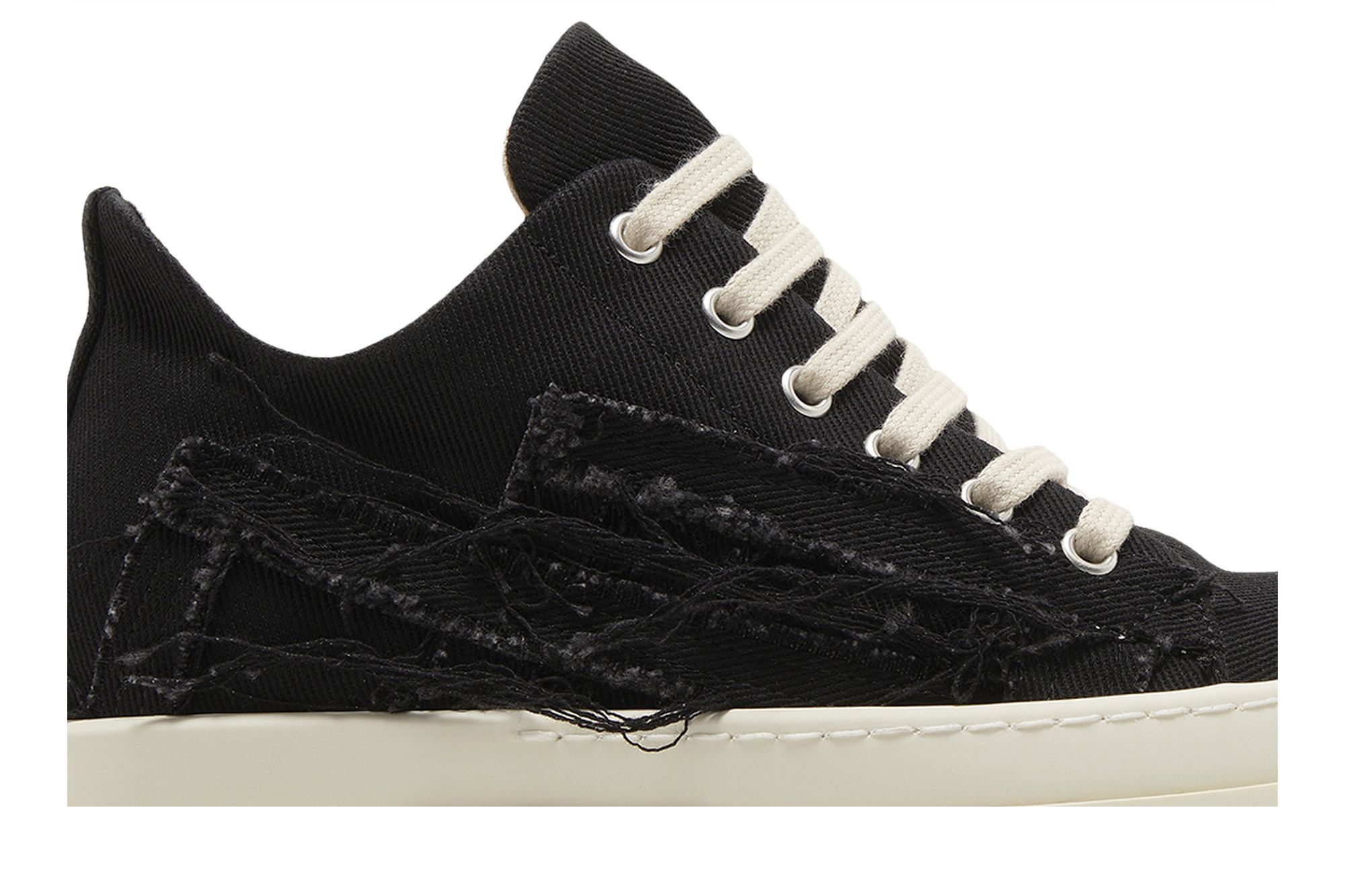 Rick Owens Wmns EDFU DRKSHDW Slashed Low 'Black Milk' - 2