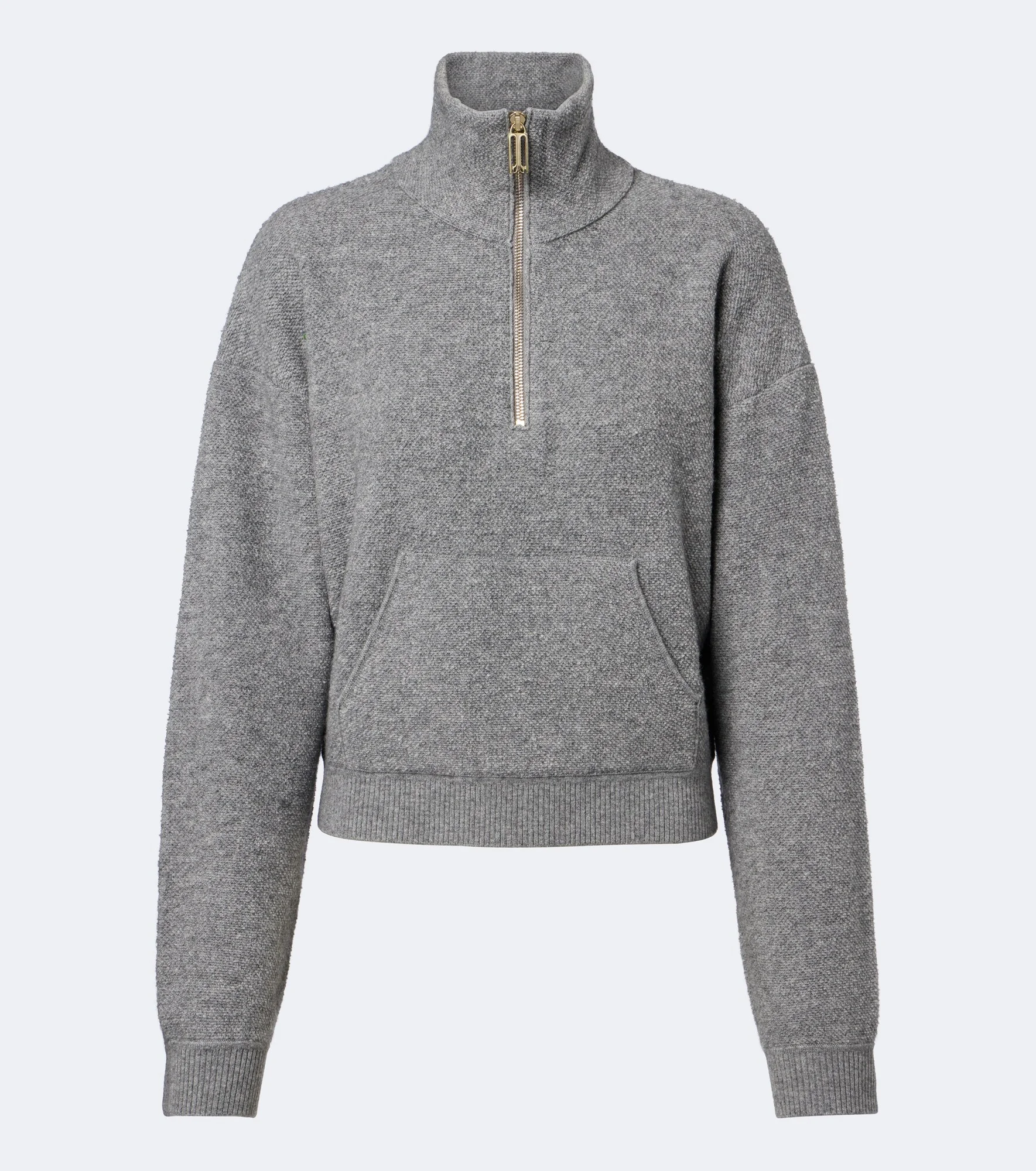 Wool and cashmere half-zip sweater - 1