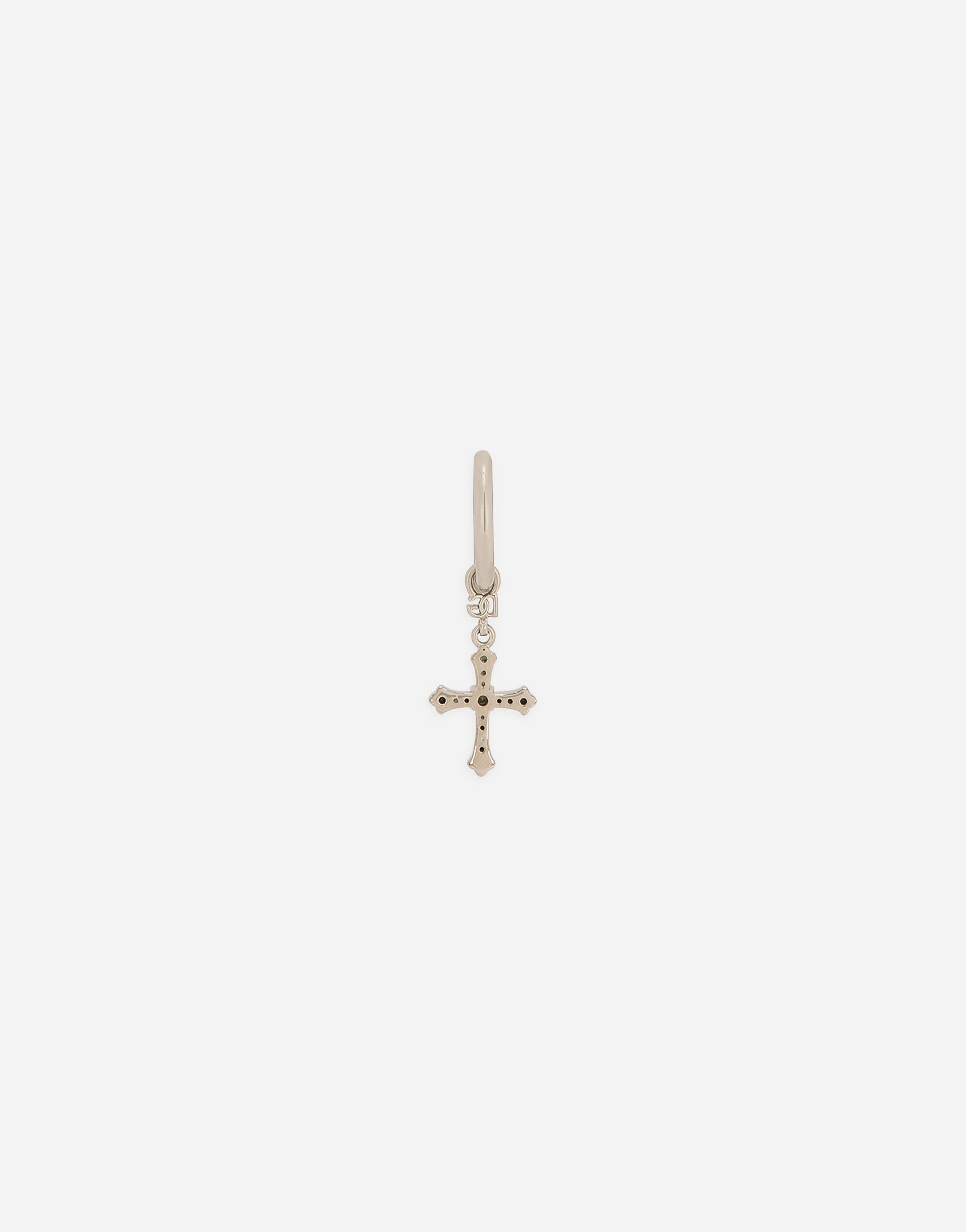 single cross earring with “DNA” rhinestones 3