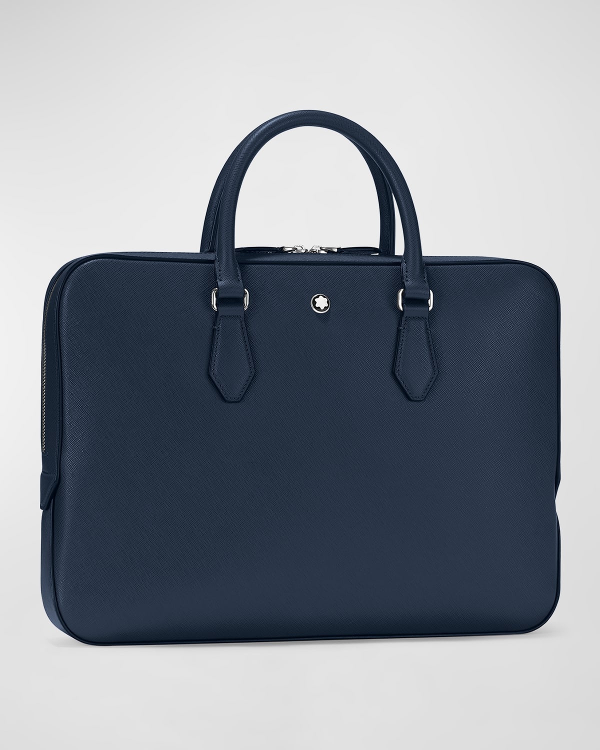 Men's Sartorial Thin Saffiano Leather Document Briefcase - 4