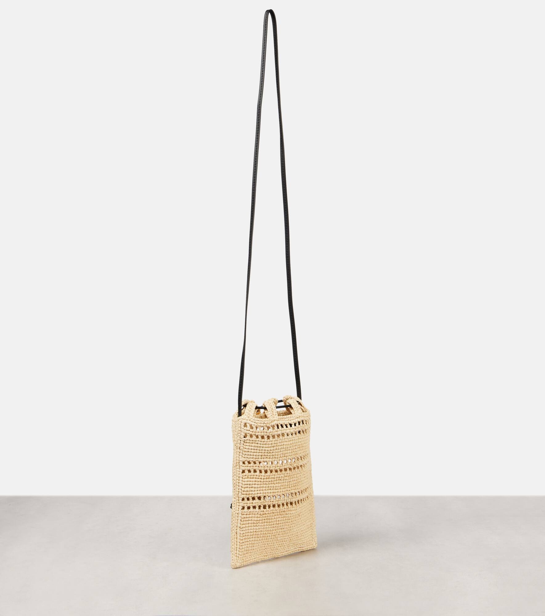 Paula's Ibiza raffia pouch with strap - 4