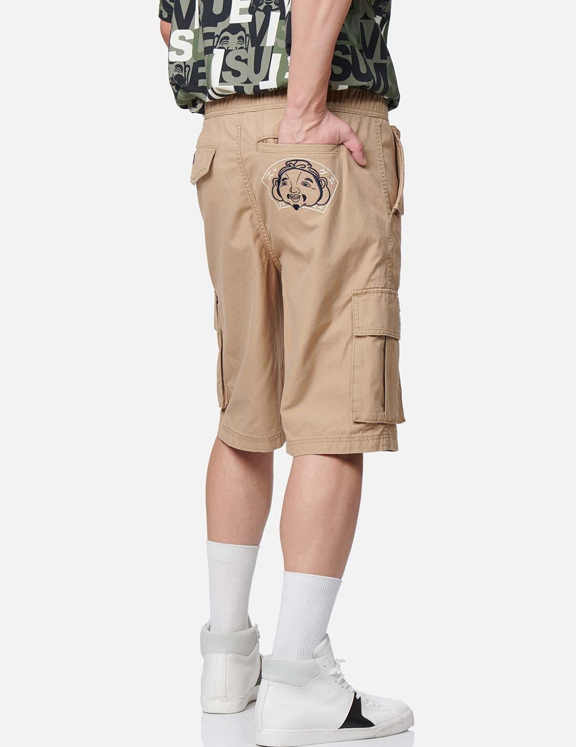GODHEAD EMBROIDERY CARGO SHORTS - 3