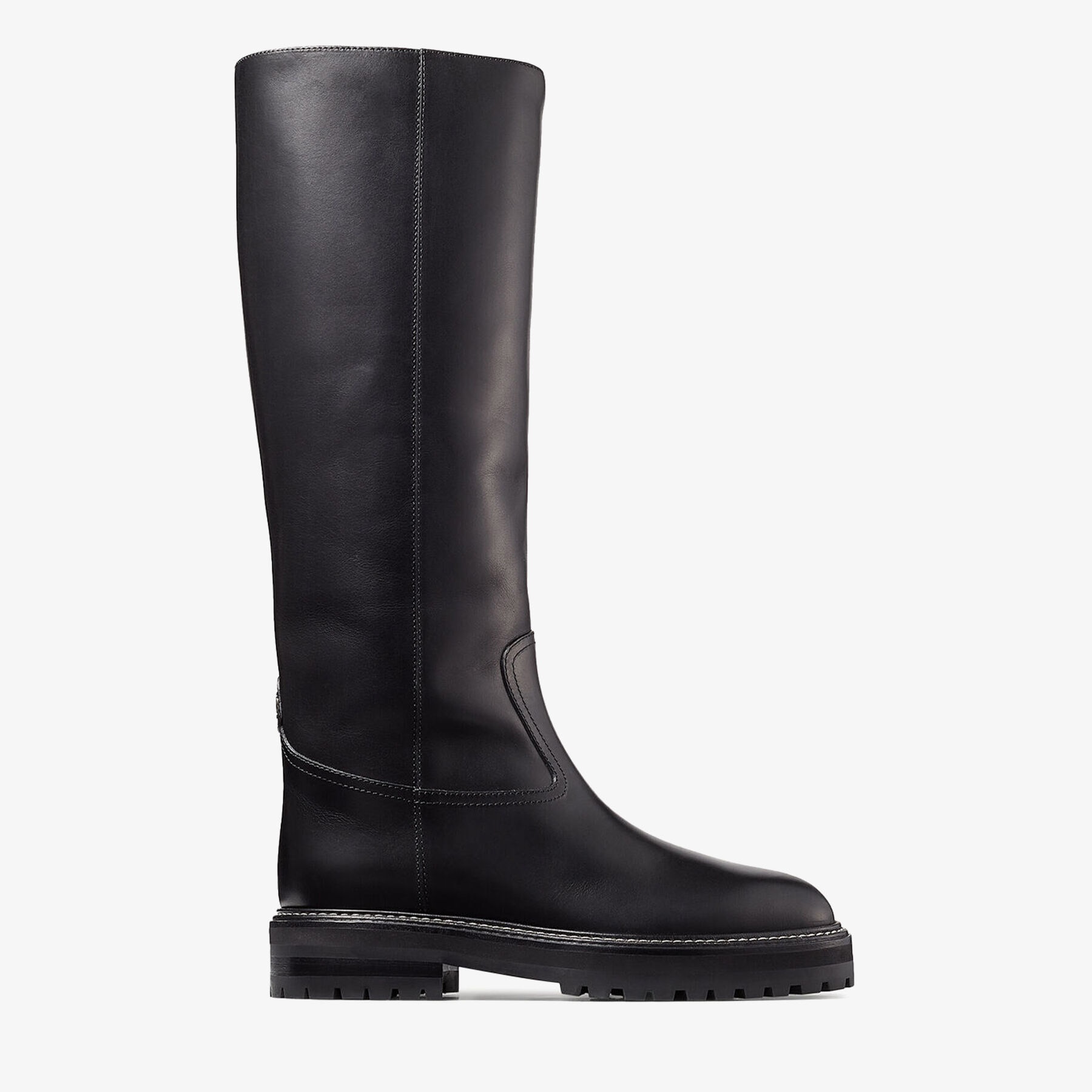 Yomi Flat
Black Soft Vachetta Leather Knee-High Boots with Natural Shearling Lining - 1