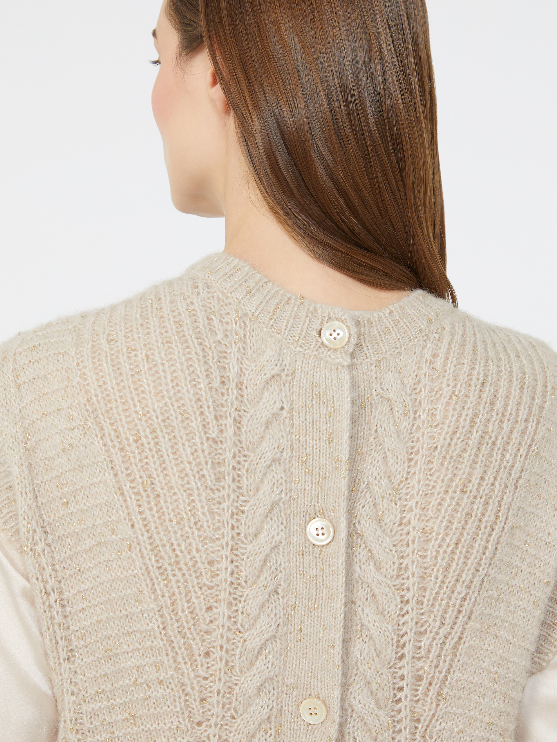 TAFFY Alpaca and lurex gilet - 5