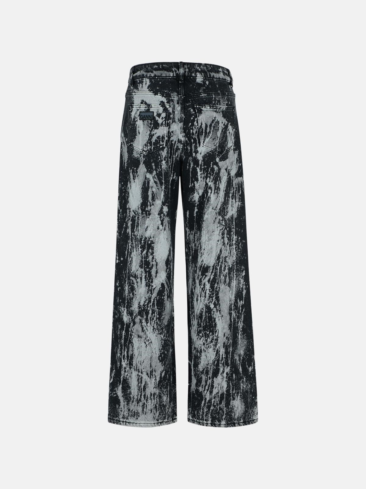 'IZEY' BLACK COTTON JEANS - 3