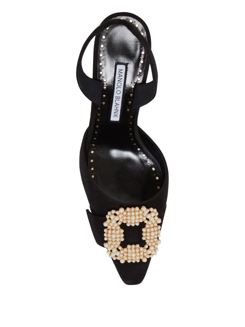70mm Gibsli pearl-embellished slingback pumps - 4