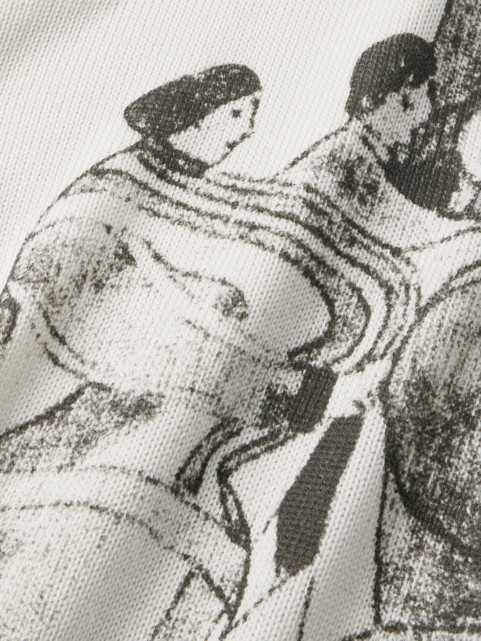 The Ballroom Dance Printed Cotton-Blend Sweater Gray - 4