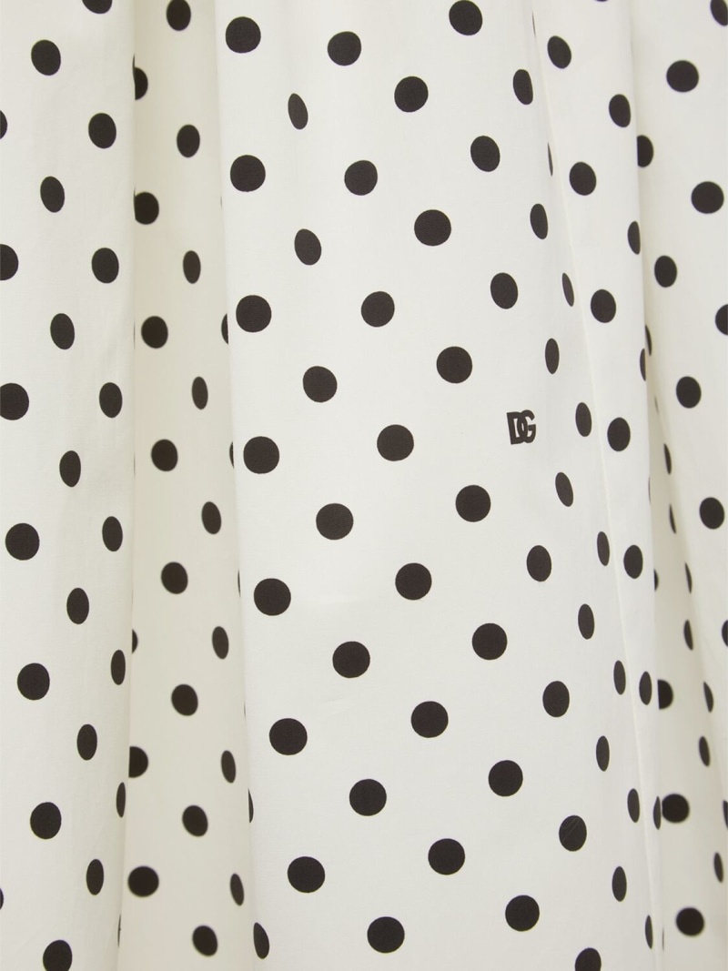 Polka dots sleeveless cotton midi dress - 5