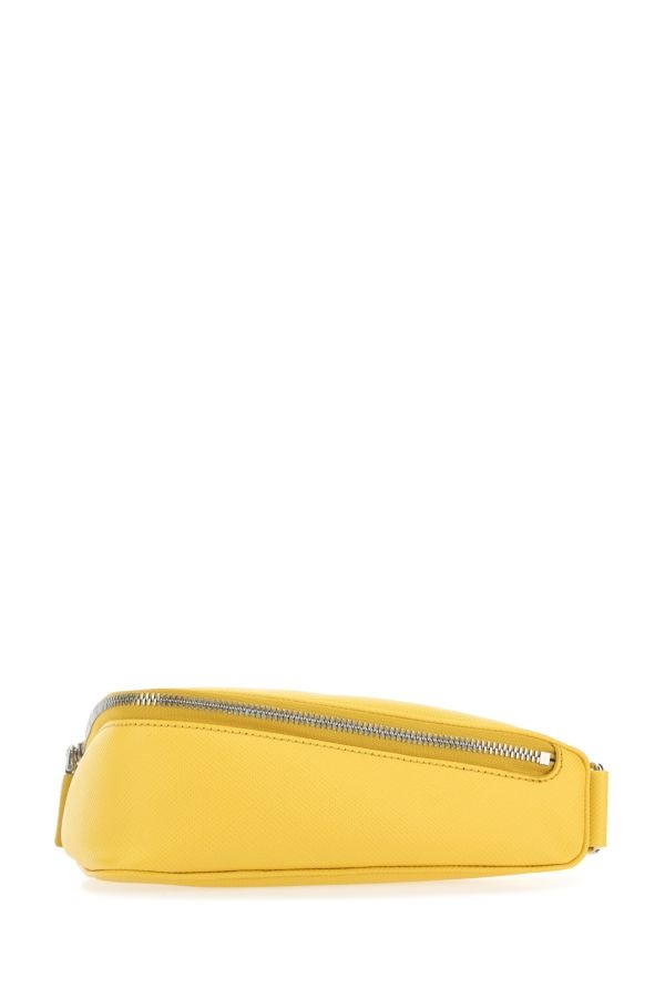 Prada Man Yellow Leather Belt Bag - 2