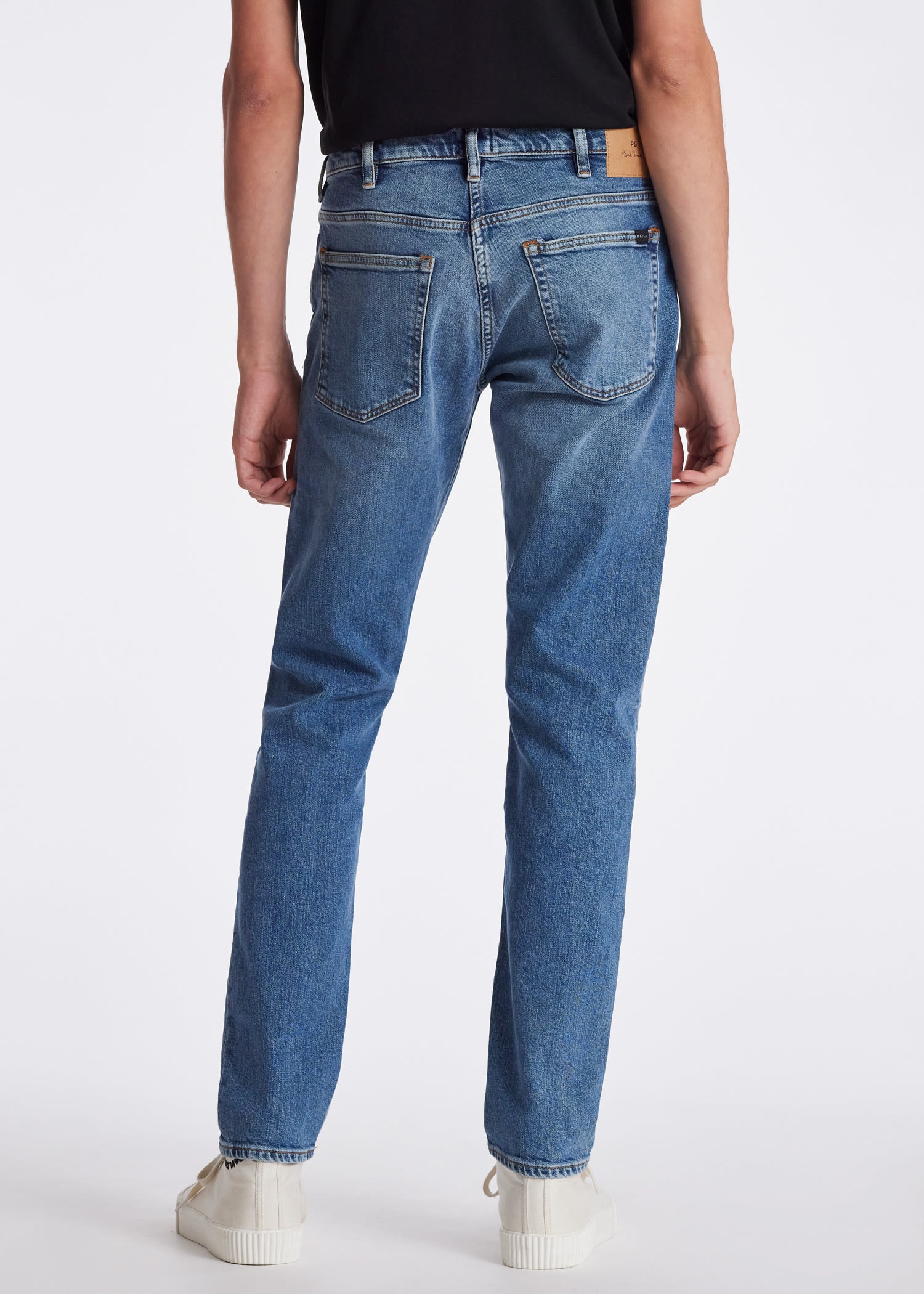 Tapered-Fit Mid-Wash Jeans - 5
