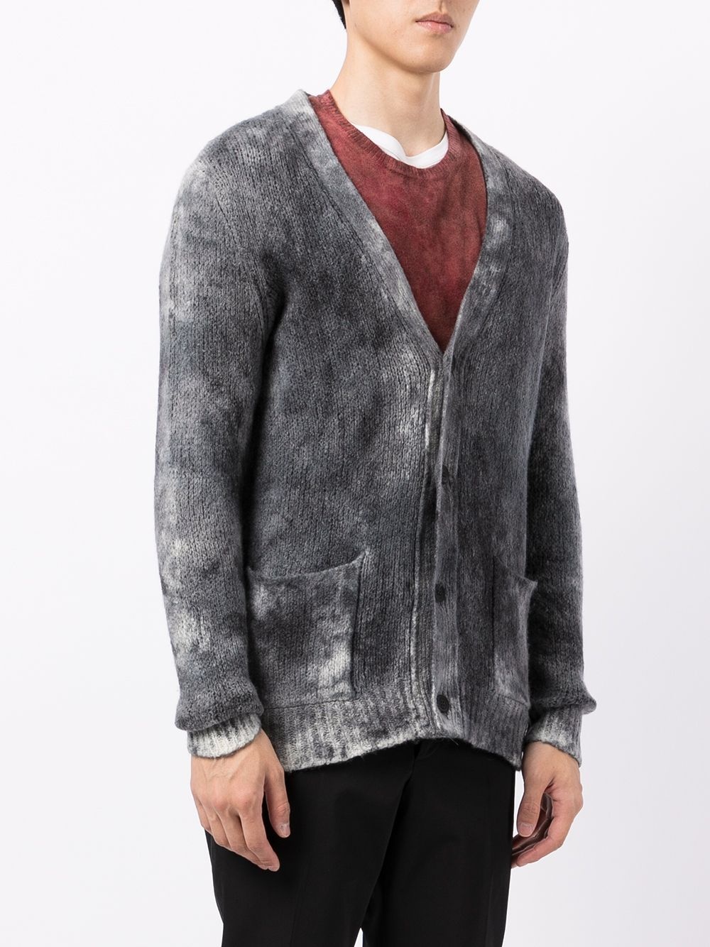 bleached effect cardigan - 3