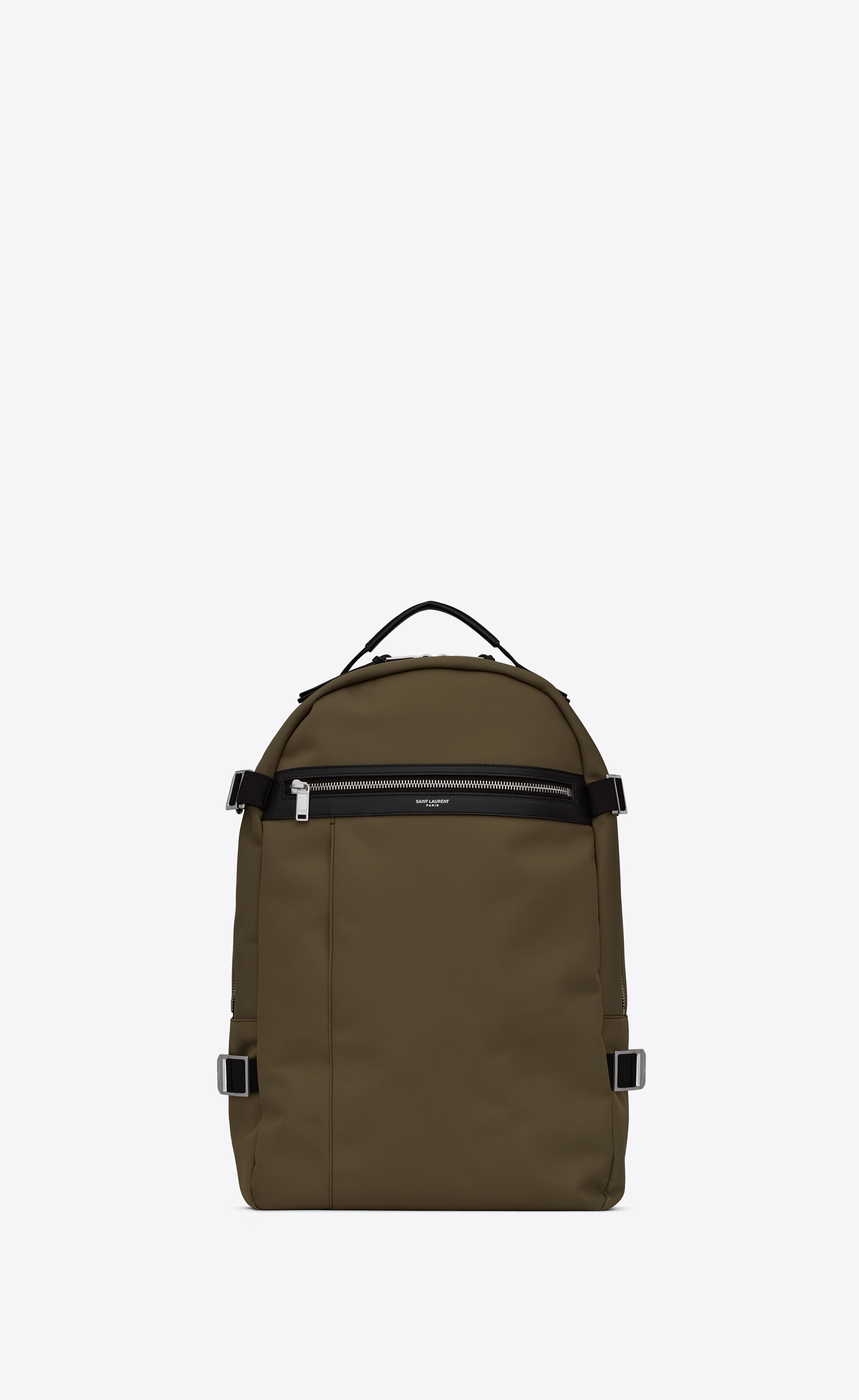 city trekking backpack in nylon and leather - 1