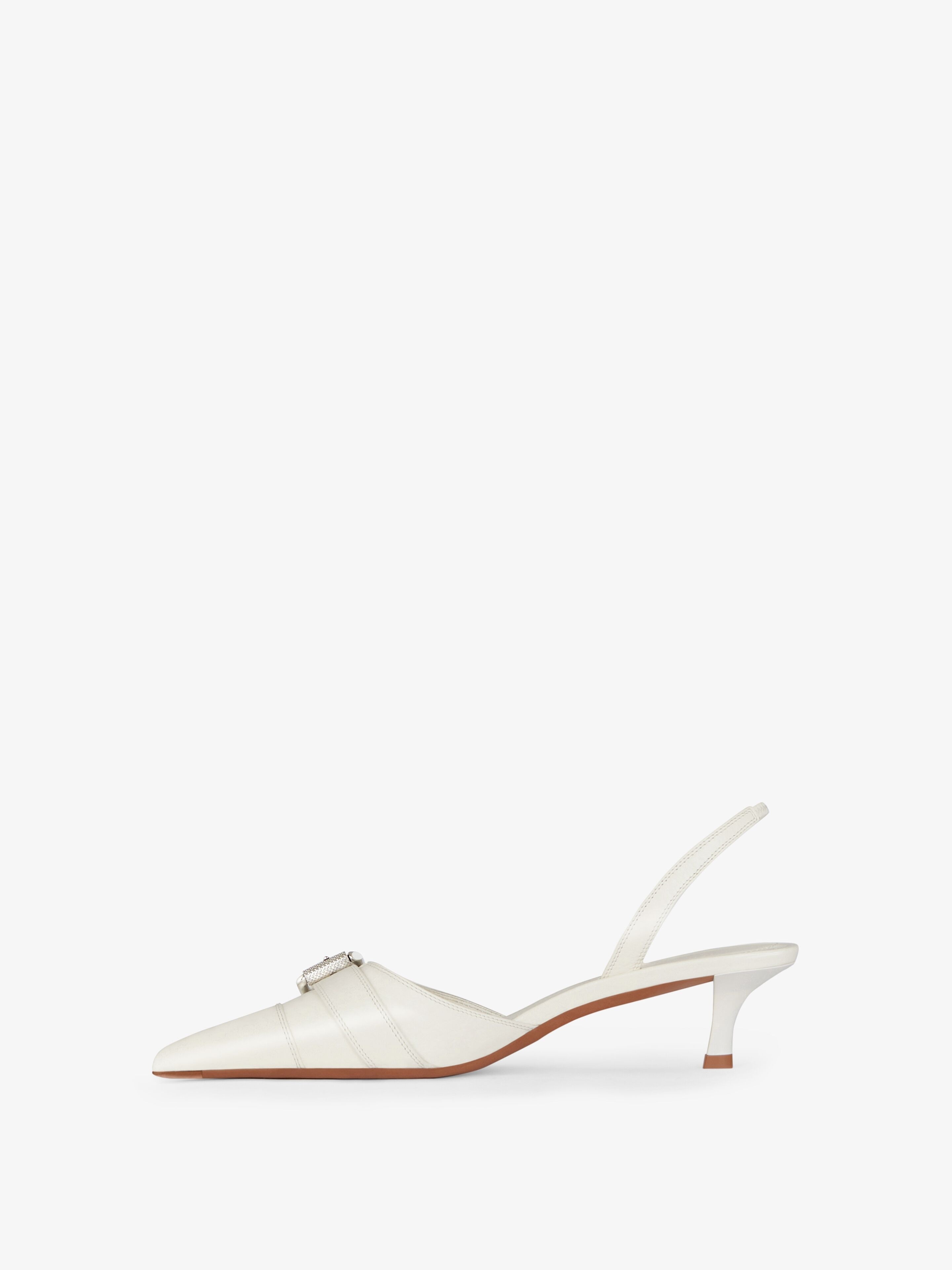 VOYOU SLINGBACKS IN GRAINED LEATHER - 3
