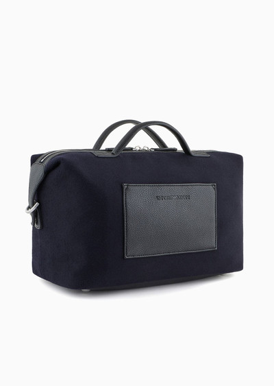 EMPORIO ARMANI Wool cloth weekend bag outlook