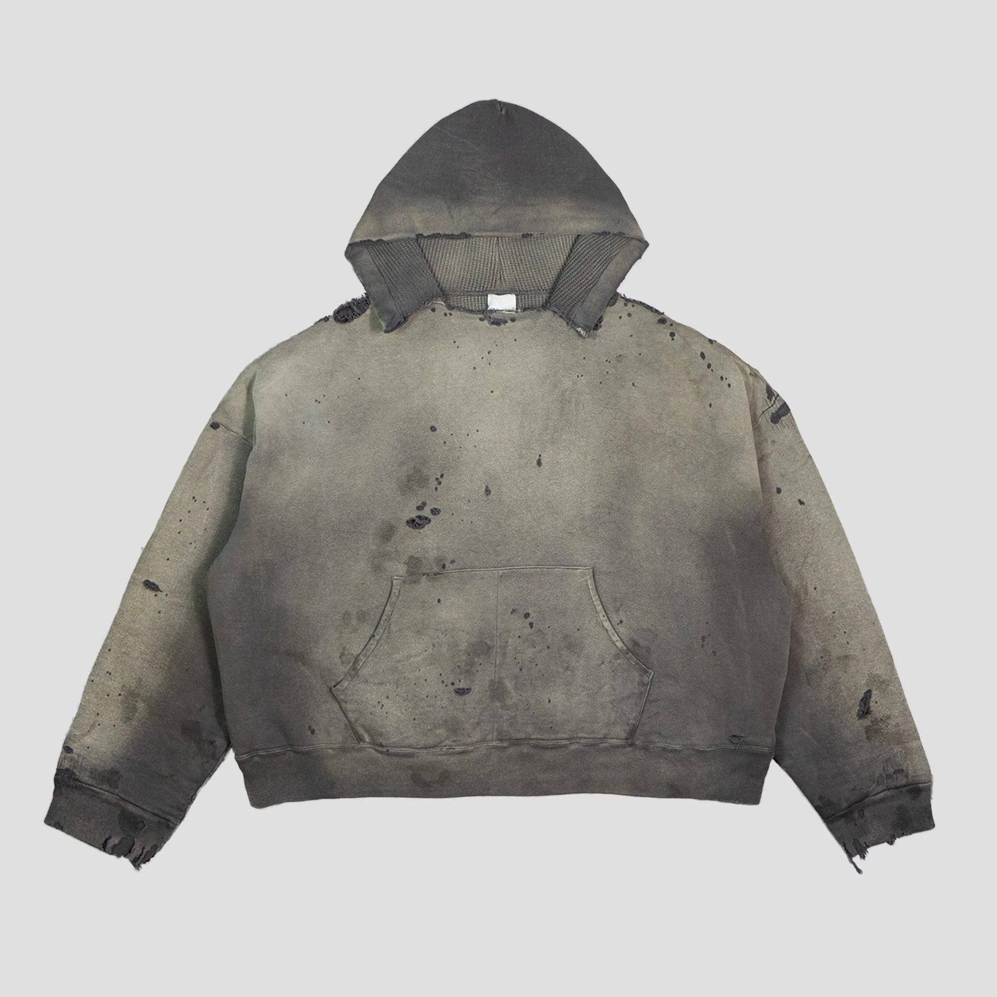 DISTRESSED OVERSIZED HOODIE - 1