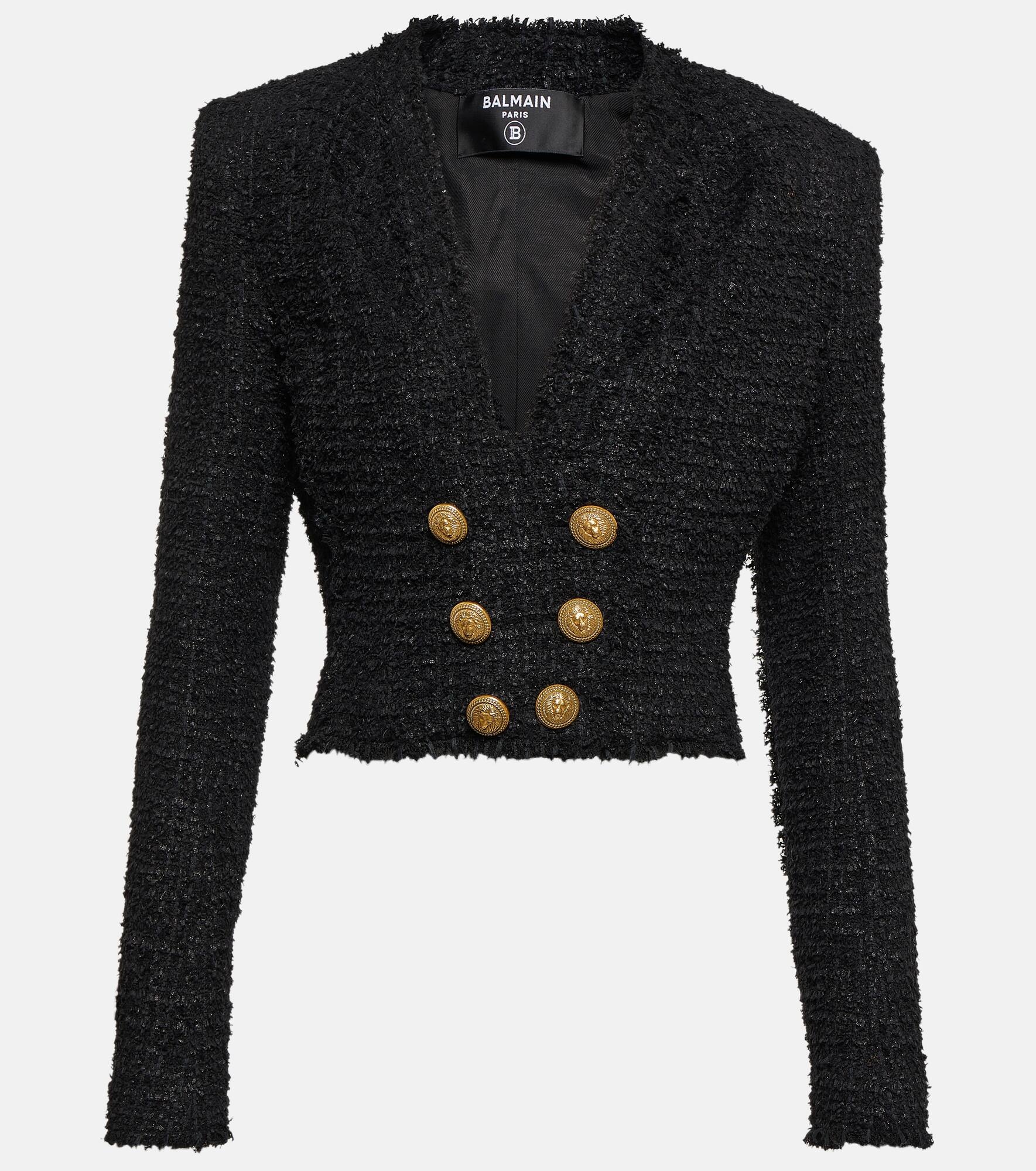 Balmain Embellished tweed jacket mytheresa REVERSIBLE