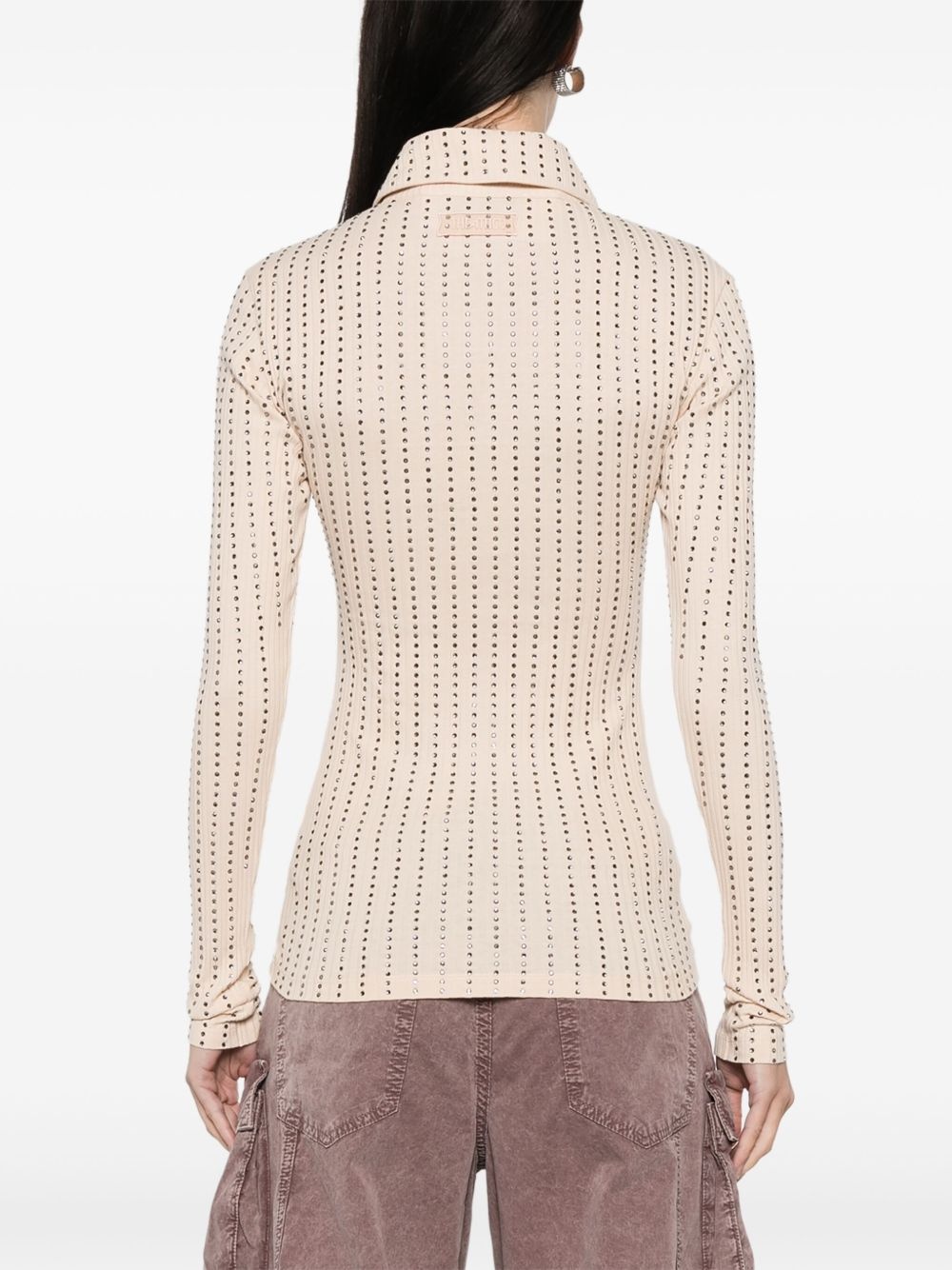 rhinestone-embellished polo shirt - 4