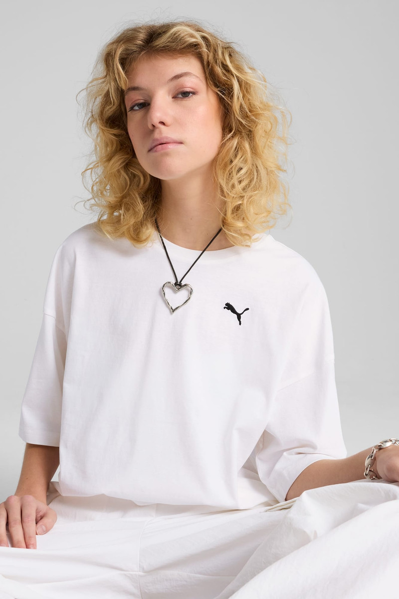 PUMA Wardrobe Essentials Women's Oversized Short Tee outlook