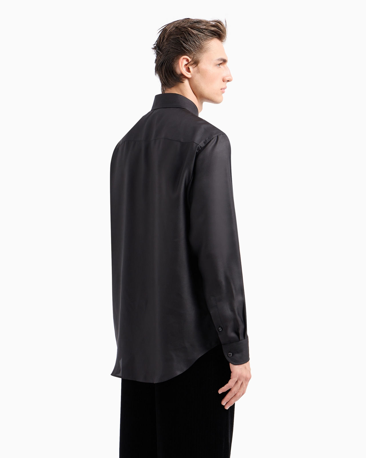Giorgio's regular-fit silk twill shirt - 3
