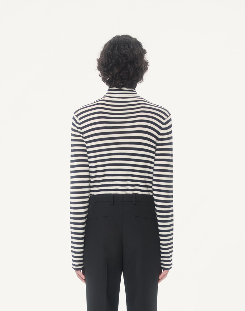VALENTINO HIGH-NECK WOOL SWEATER WITH VLOGO PATCH 7