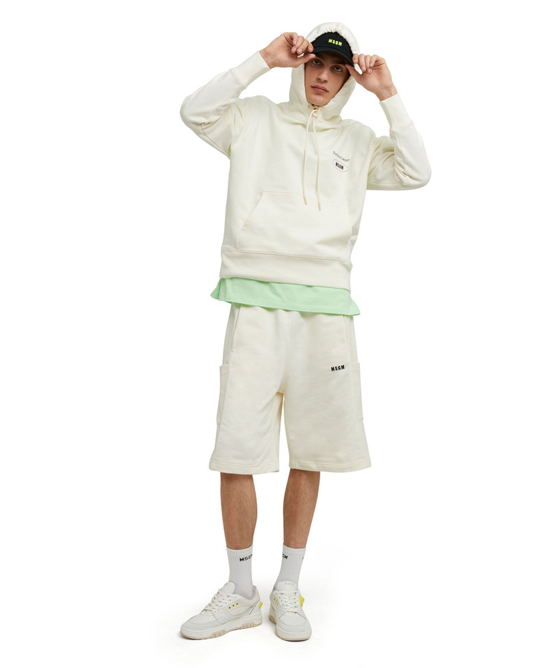 Organic cotton crewneck Bermuda shorts from the MSGM Fantastic Green Capsule 5